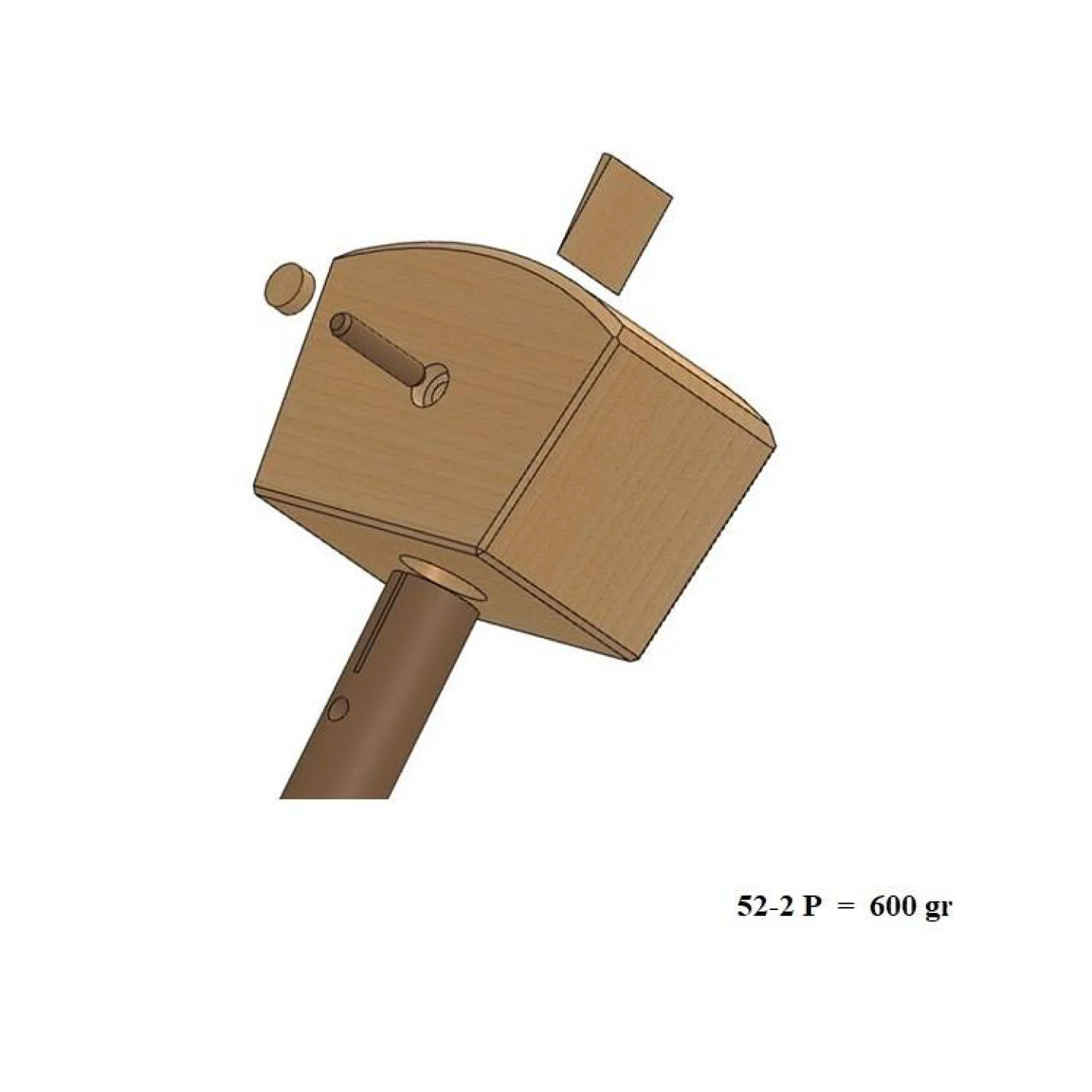 houten-hamer-600gr-Pinie.