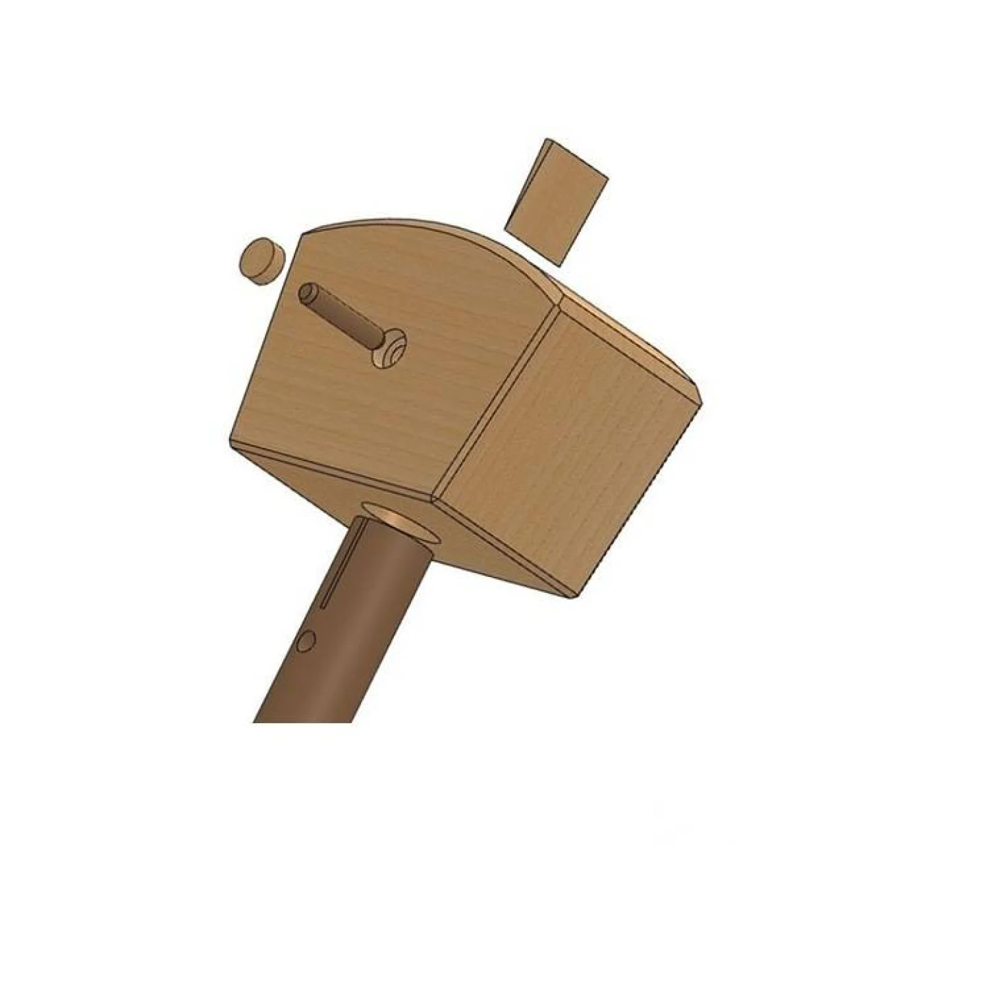 houten-hamer-900gr-Pinie.