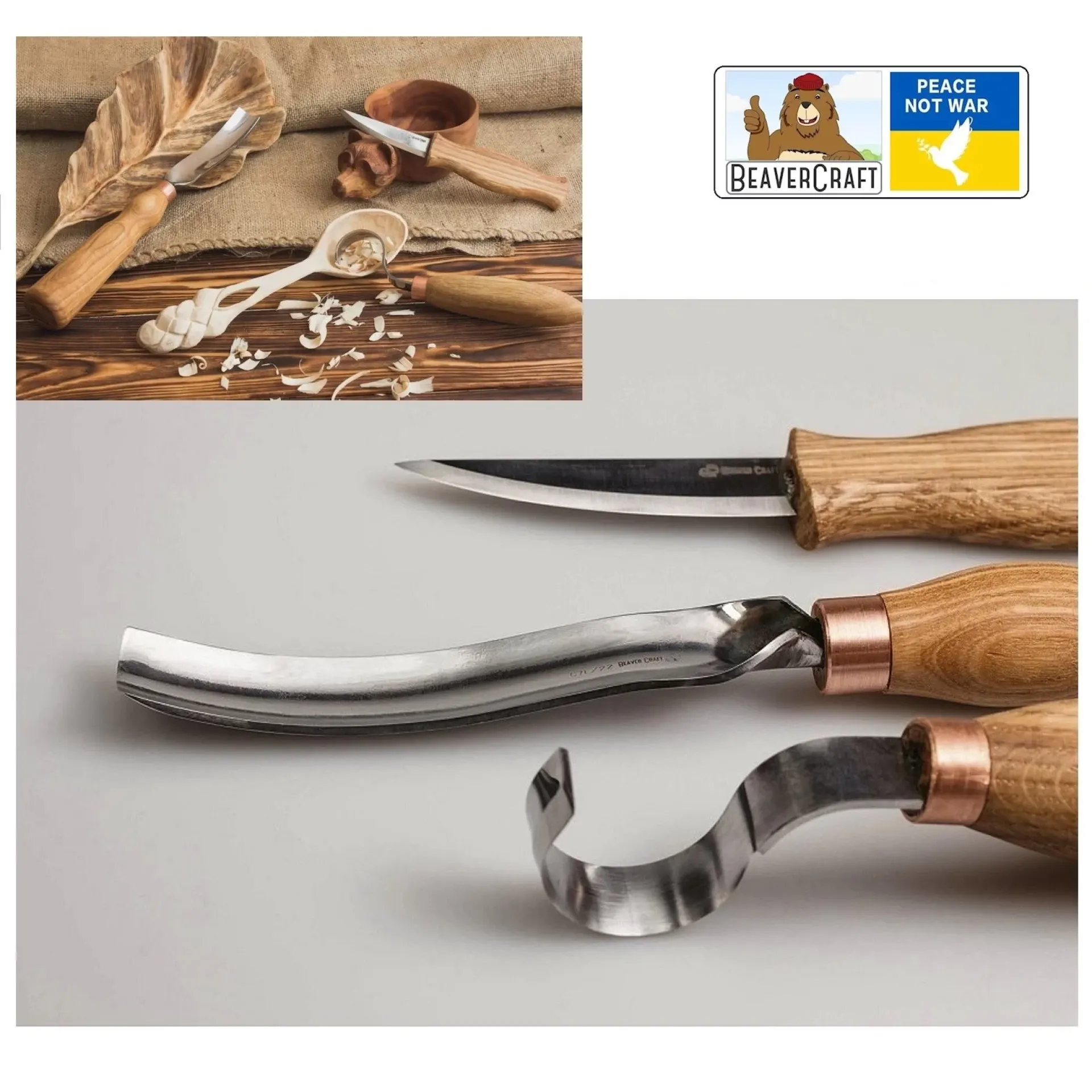 lepel kuksa houtsnijden set S14 Beavercr.