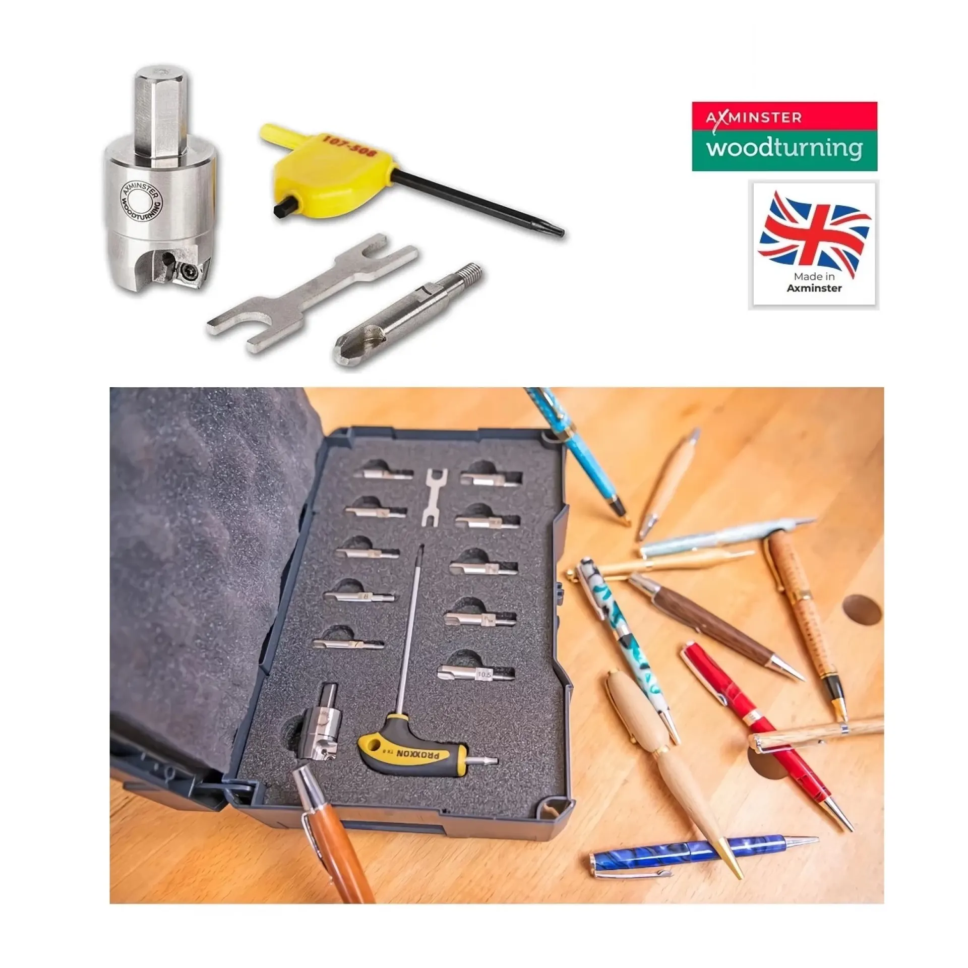 pen blank trimming set  deluxe Axminster.