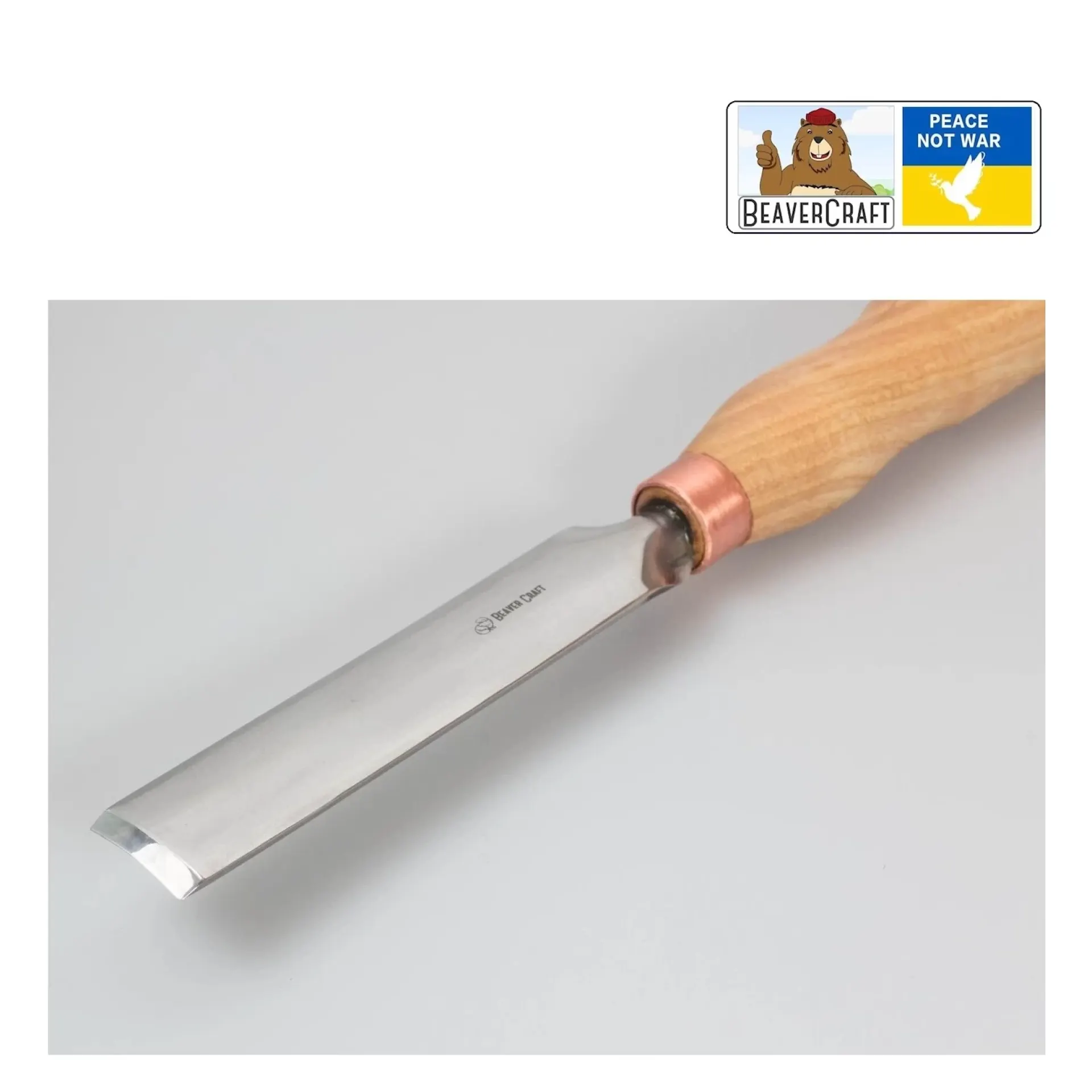 Beavercraft rechte beitel 20 mm en steek.
