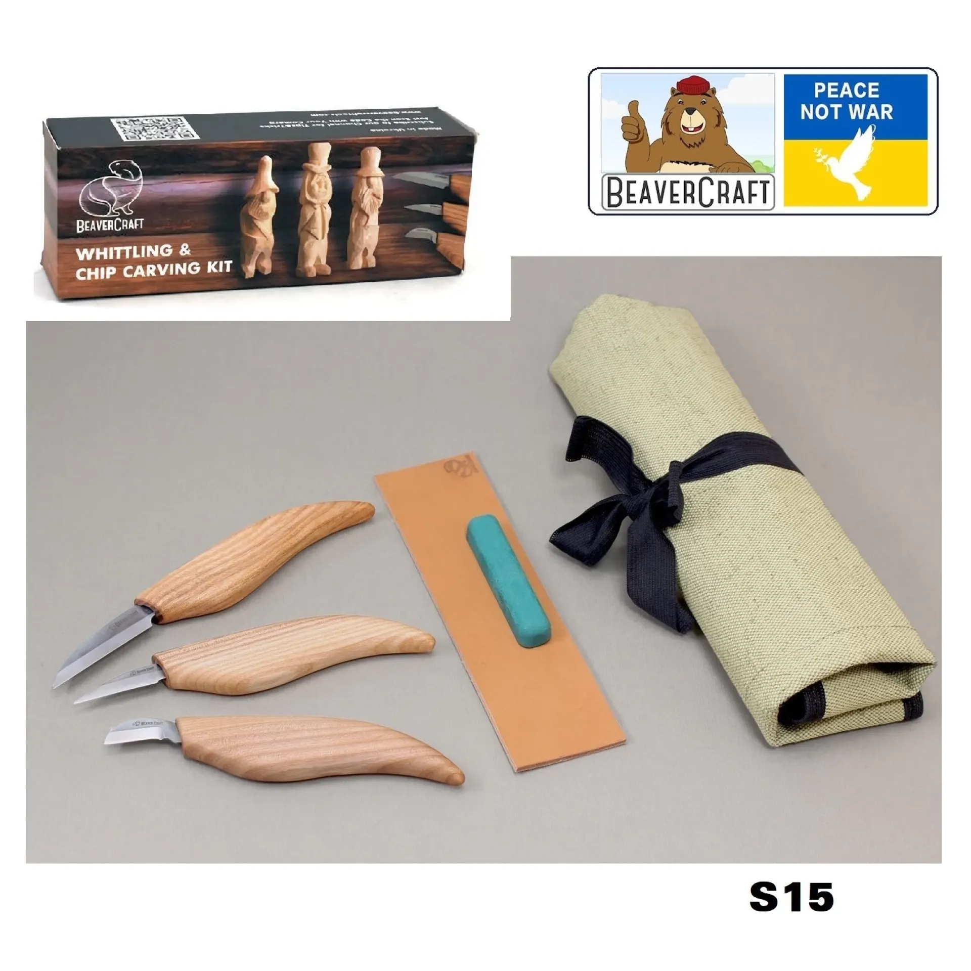 houtsnijden whittling set S15 Beavercraf.