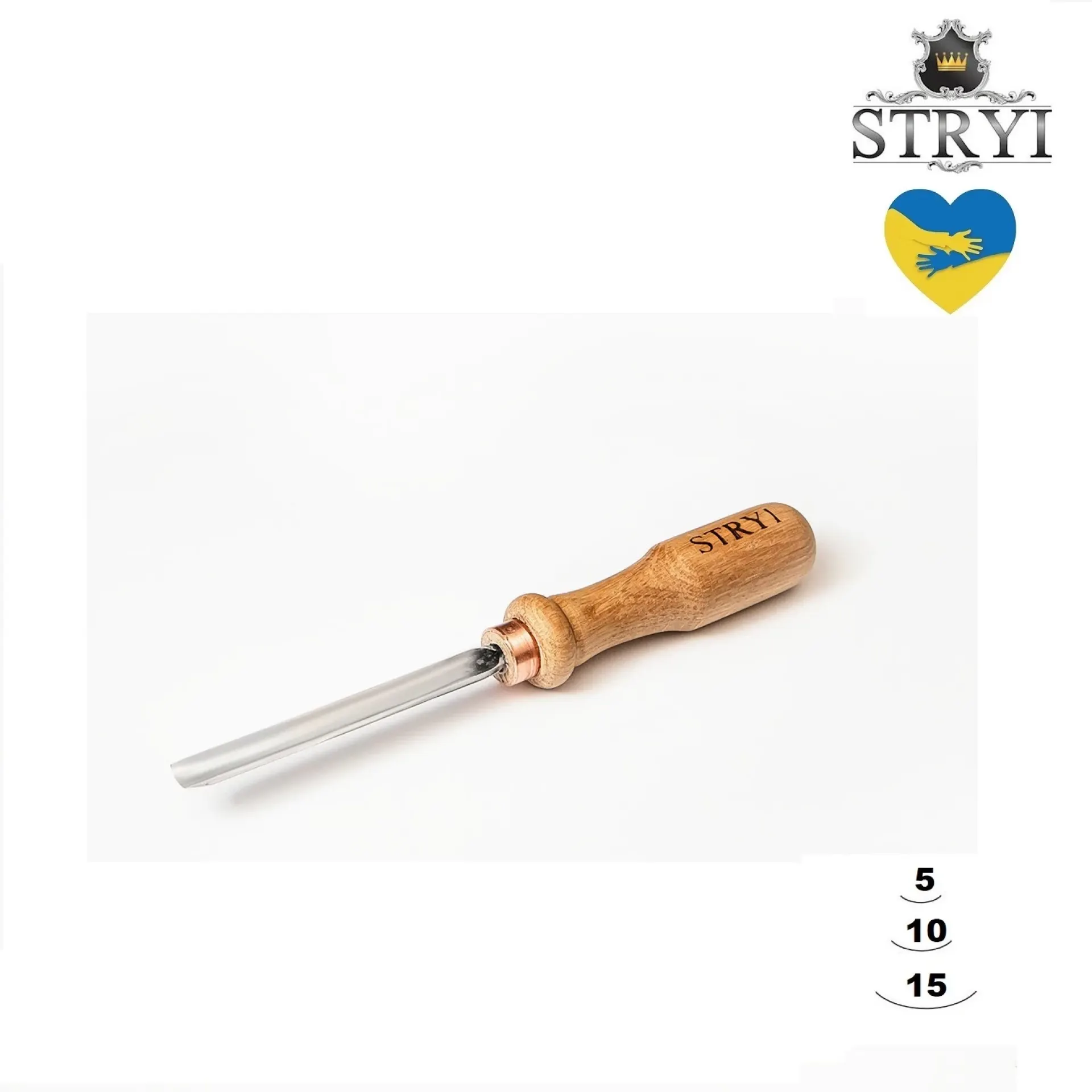 houtsnijbeitel Stryi steek 7 kleine mate.