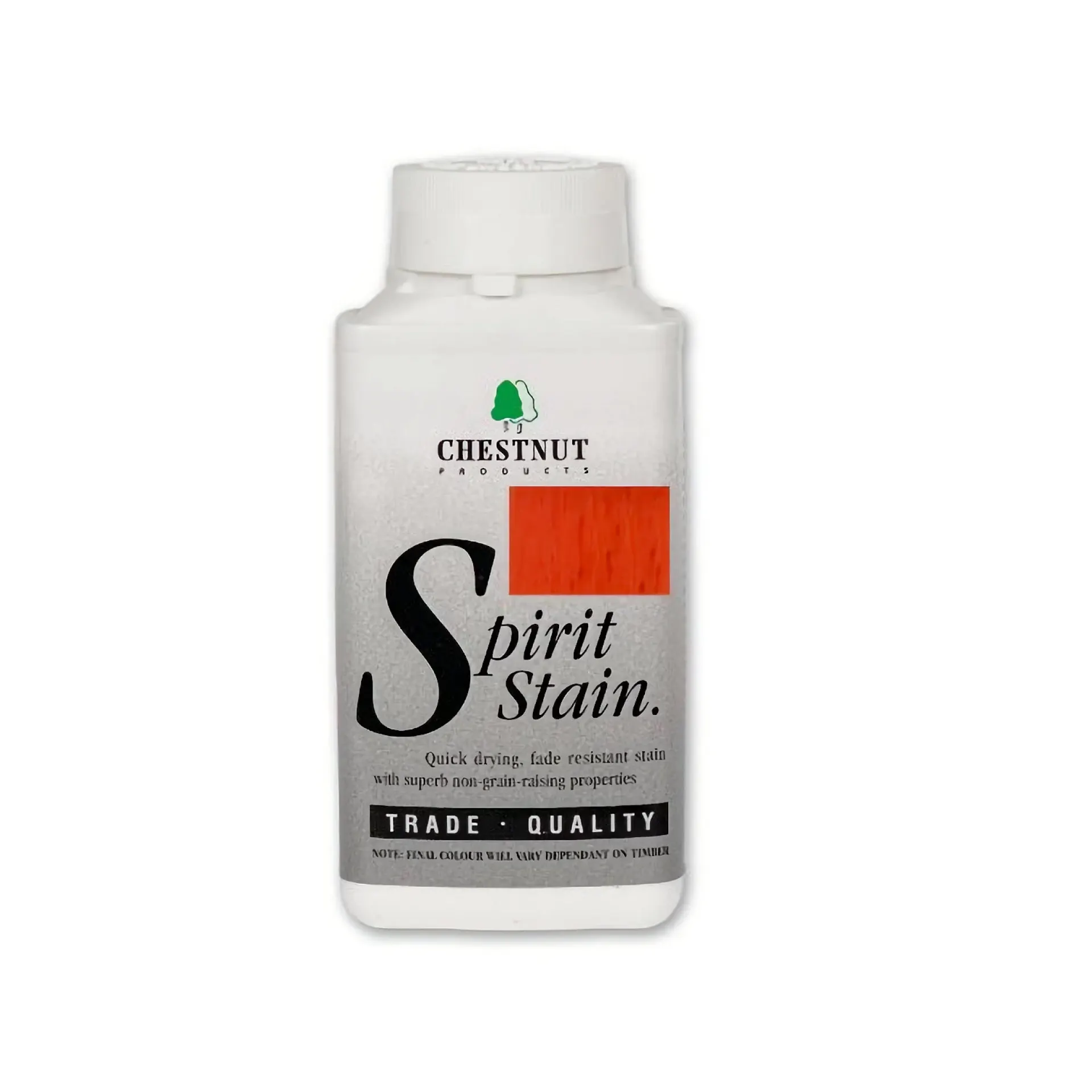spirit stain orange Chestnut kleurenbeit.