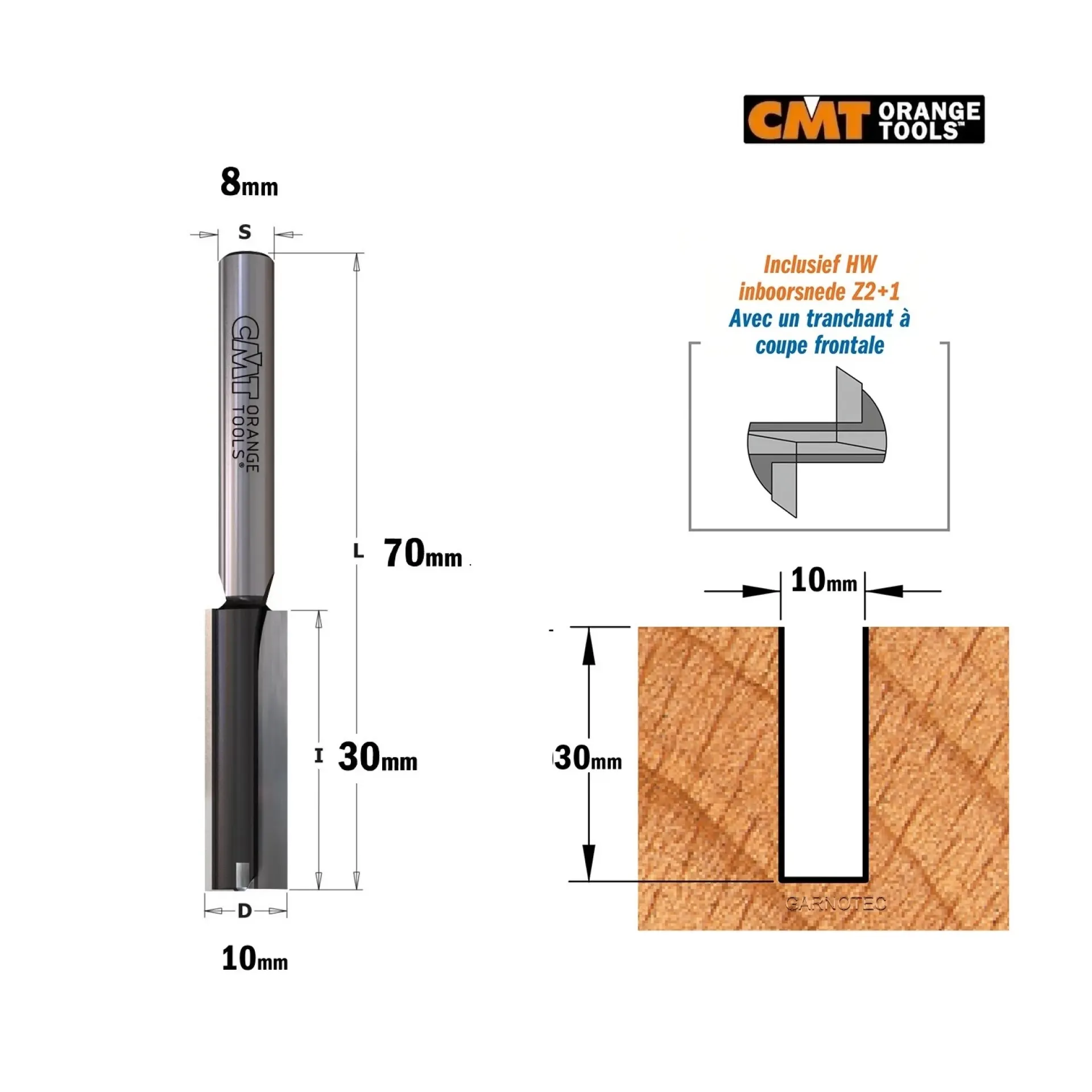 frees recht CMT 10 x 30 mm schacht 8 mm.
