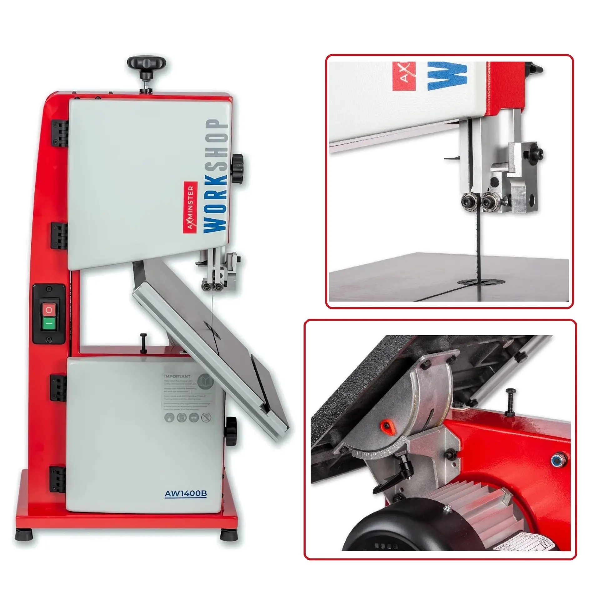 Axminster lintzaagmachine AW1400B.