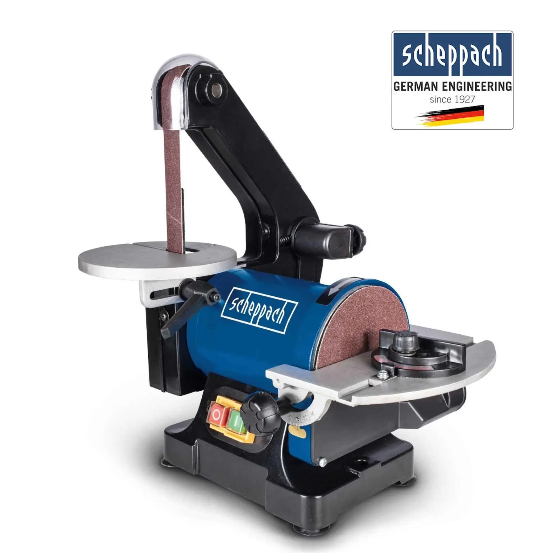 band en schijfschuurmachine Scheppach BTS700.