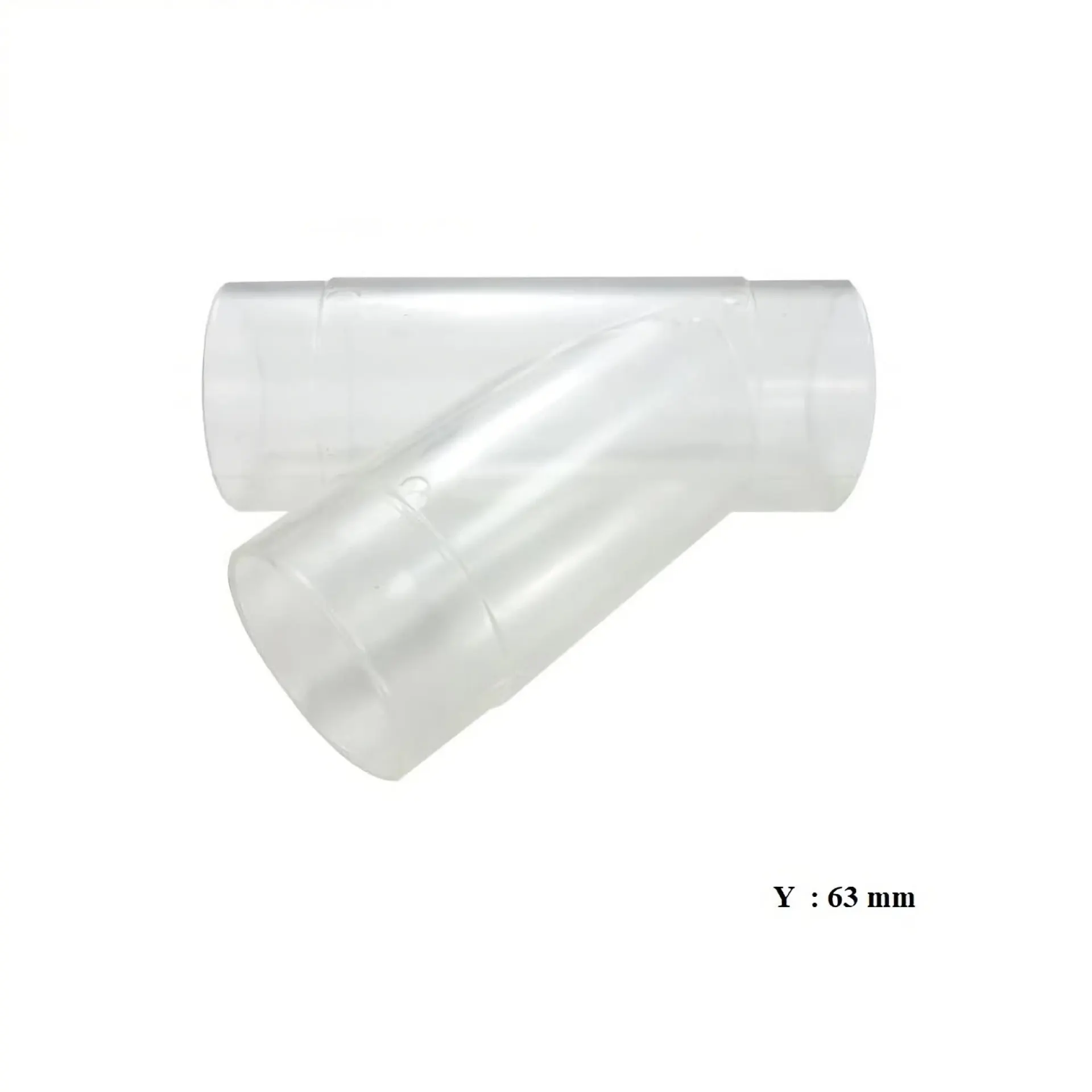 koppelstuk afzuigdarm Y 63 mm.