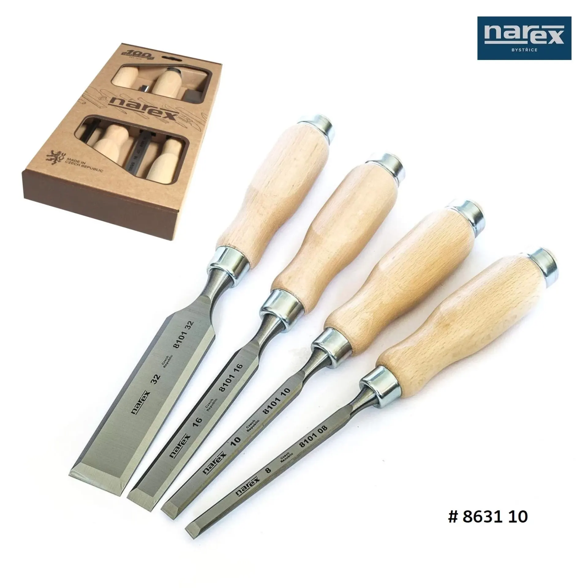 steekbeitels set 4-delig Narex 863110.