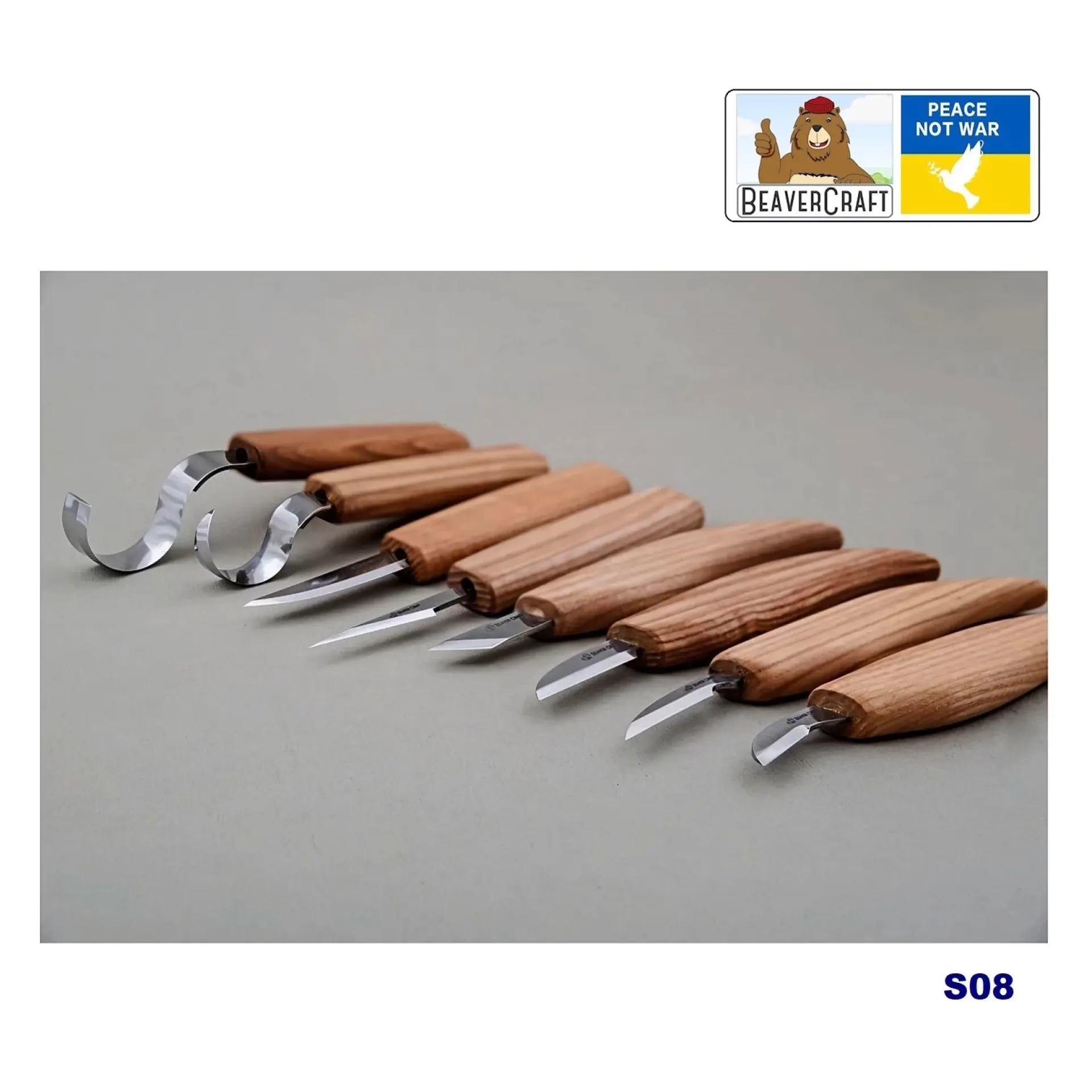 BeaverCraft set S08 houtsnijden.