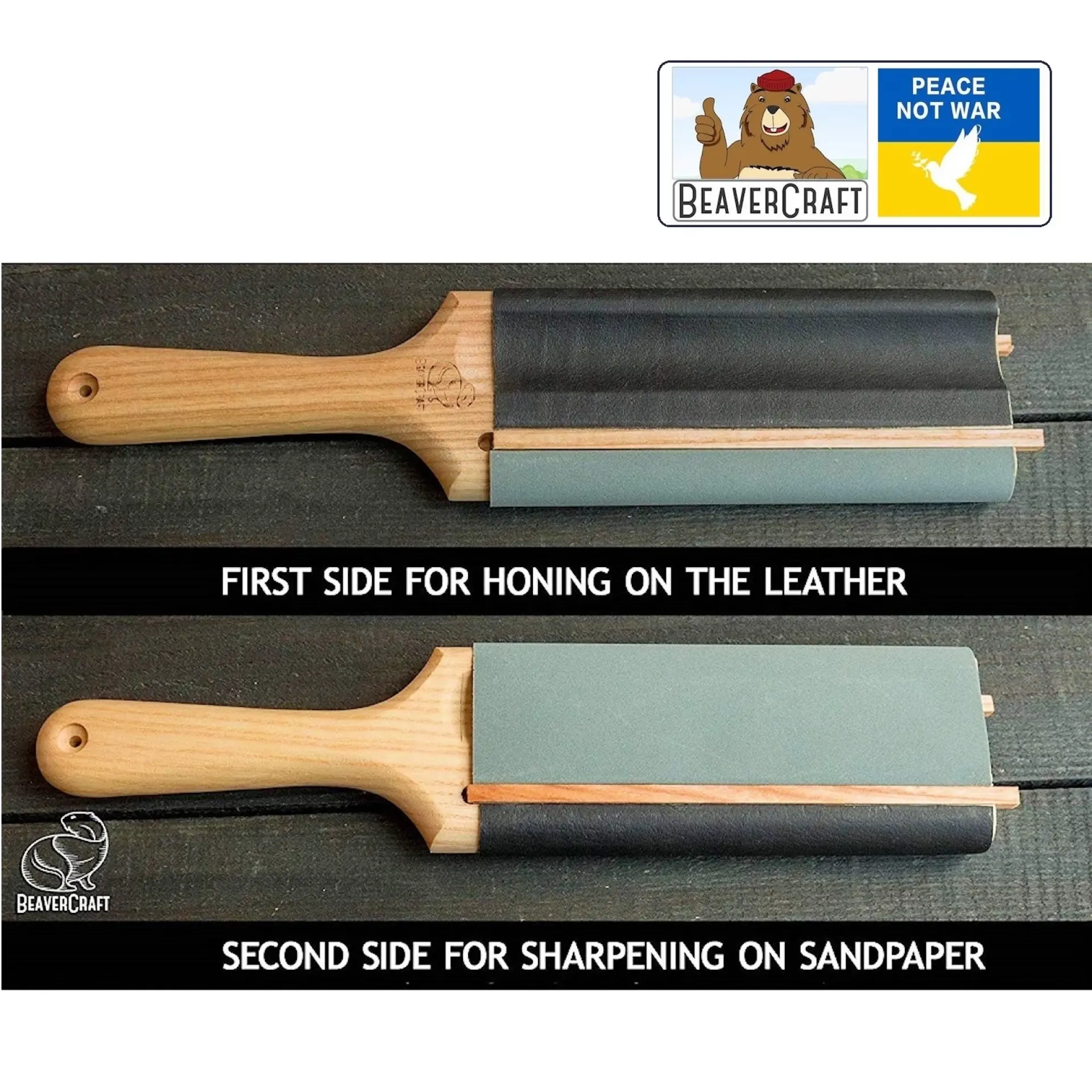 Beavercraft lepelmes afwetten.