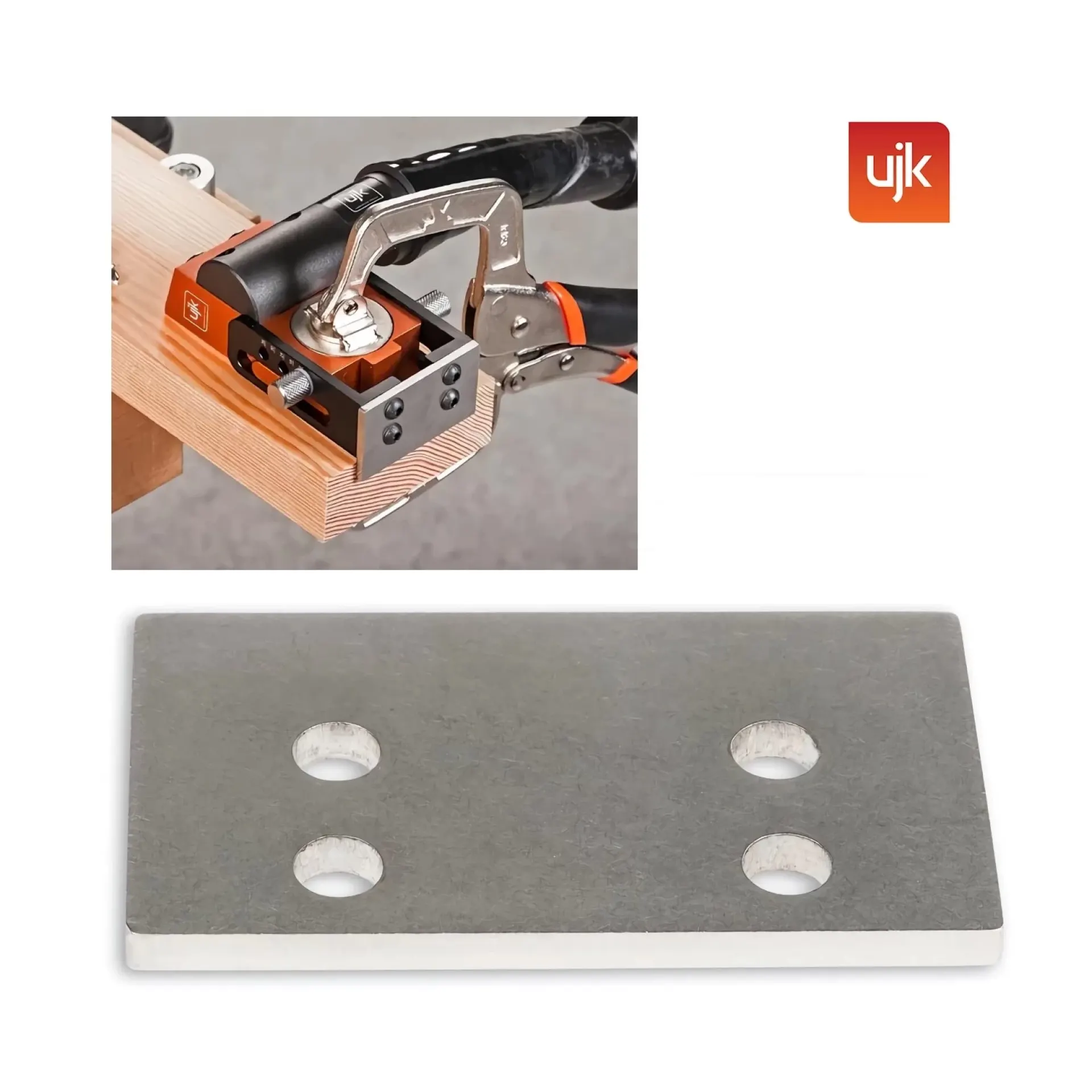 pocket hole jig UJK aanslagplaatje.