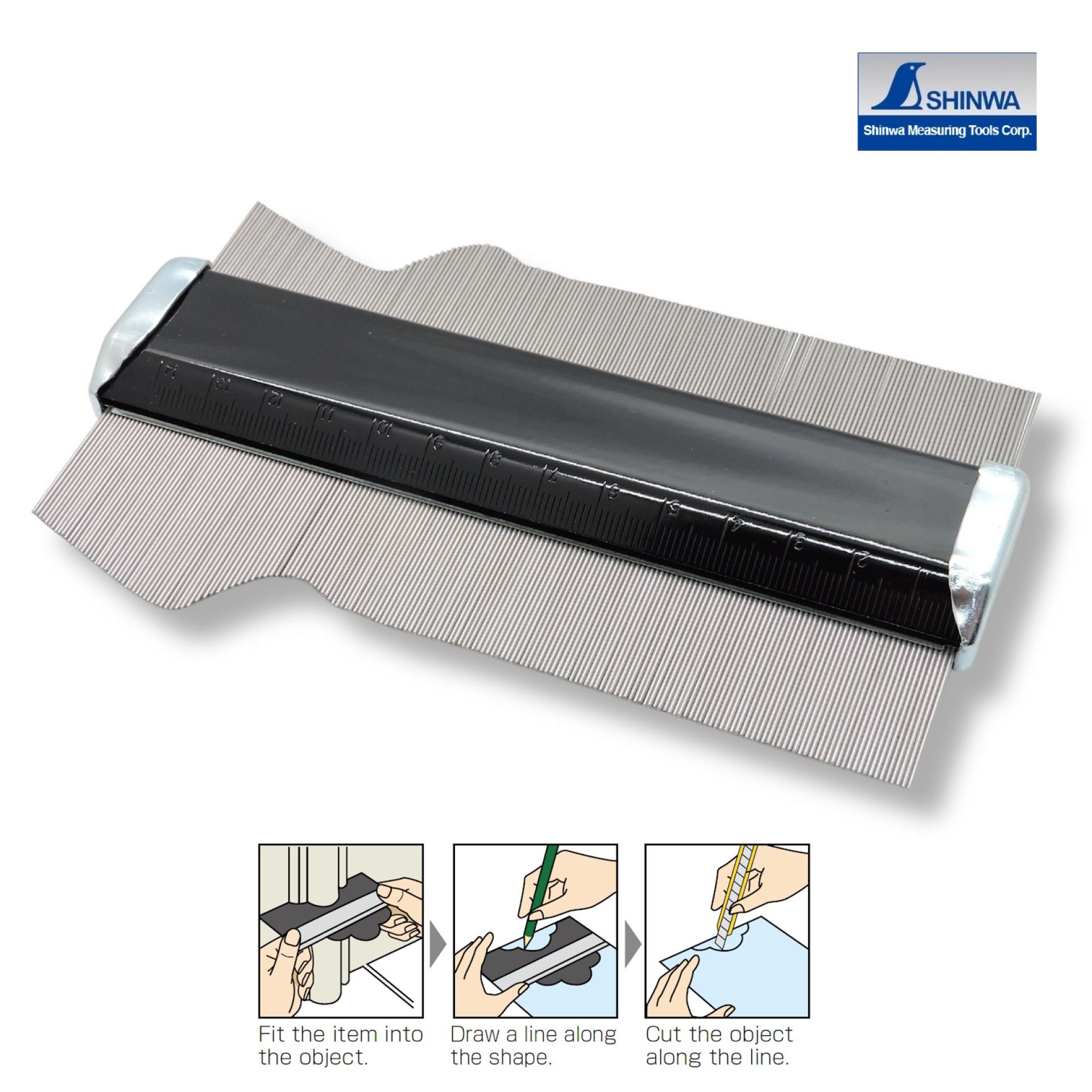 profielaftaster 150 mm Shinwa 45002