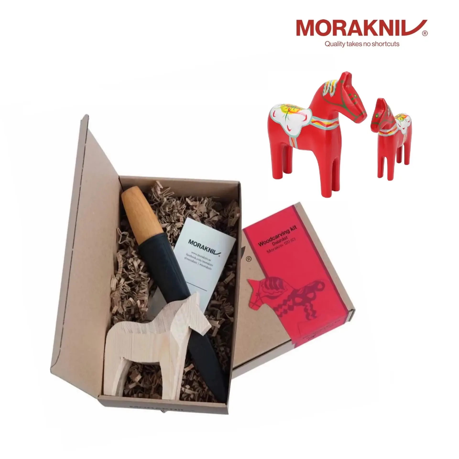 Morakniv houtsnijset dalahorse.