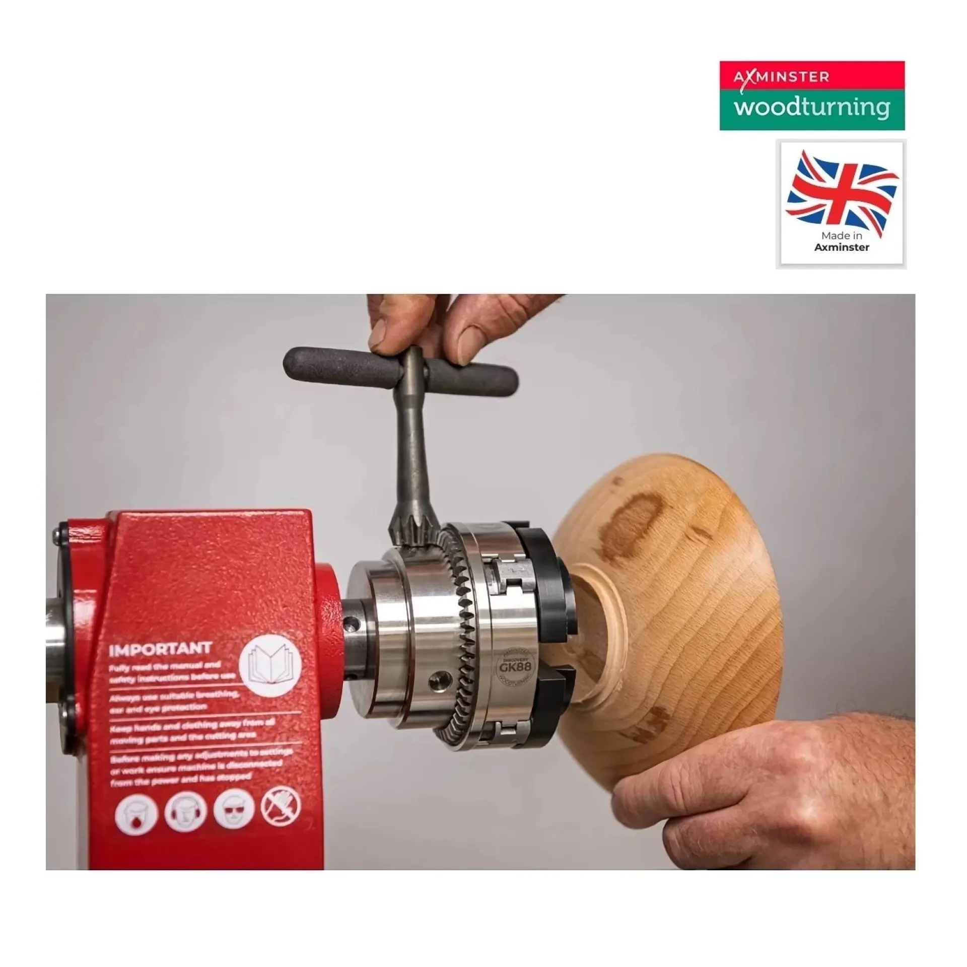 Axminster Woodturning klauwplaat GK88.