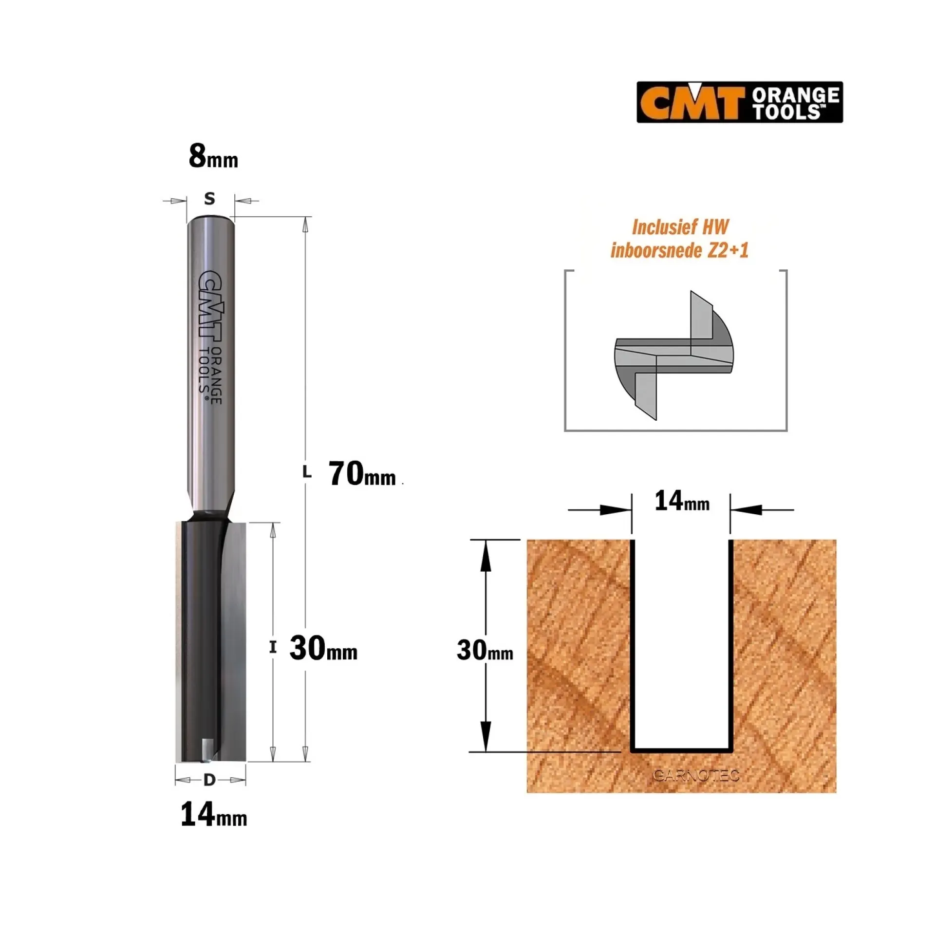 frees recht CMT 14 x 30 mm.