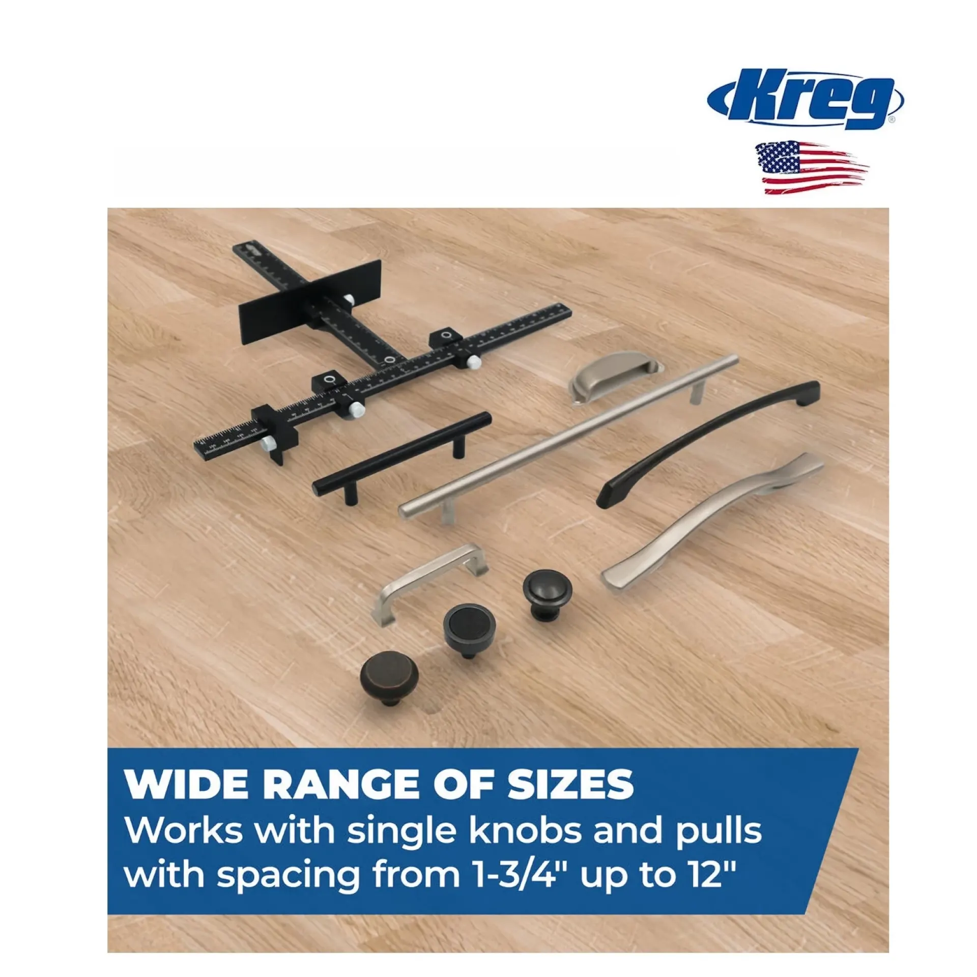 Kreg KHI-XLPULL sjabloon voor handgrepen.