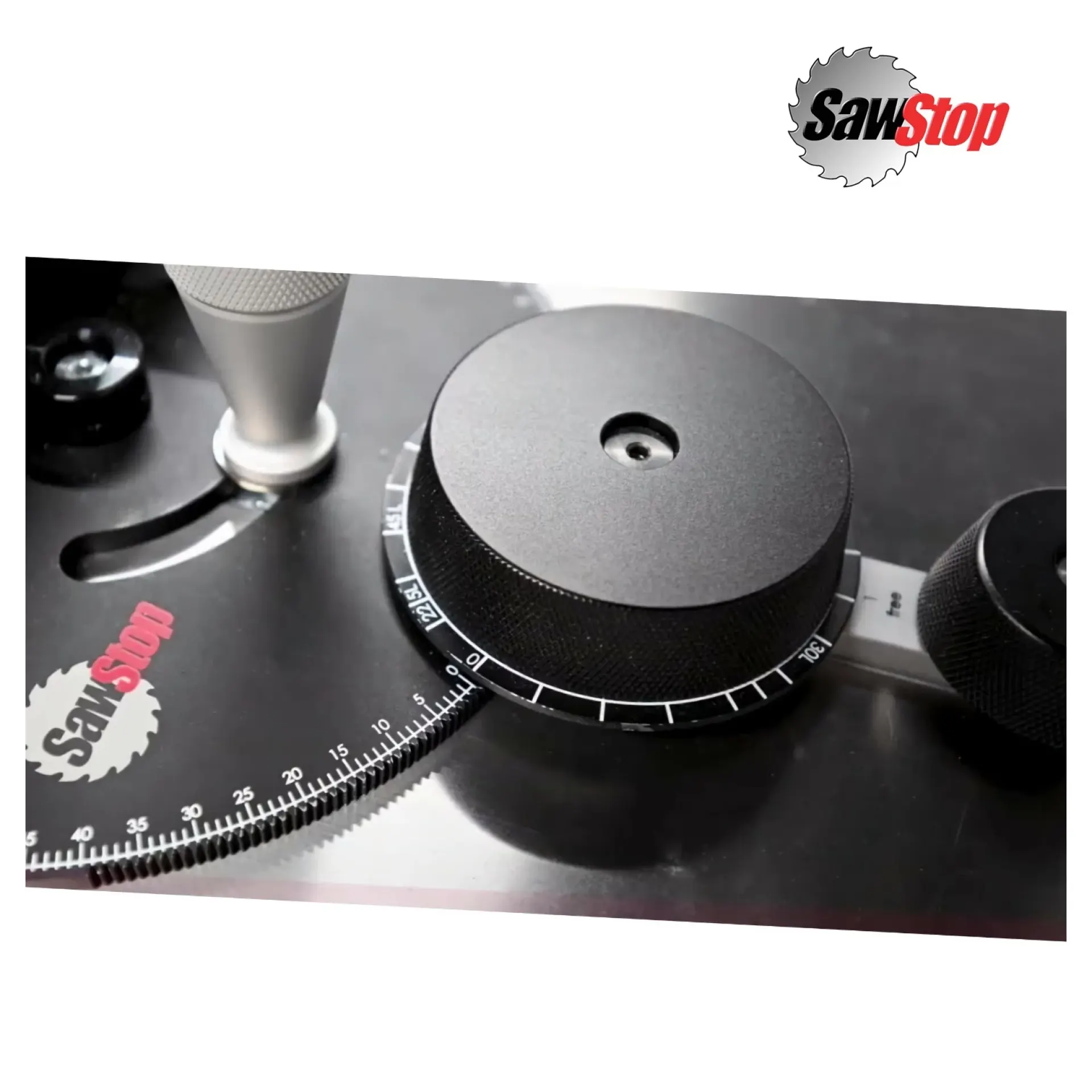 Sawstop Revolution Miter Gauge detail.