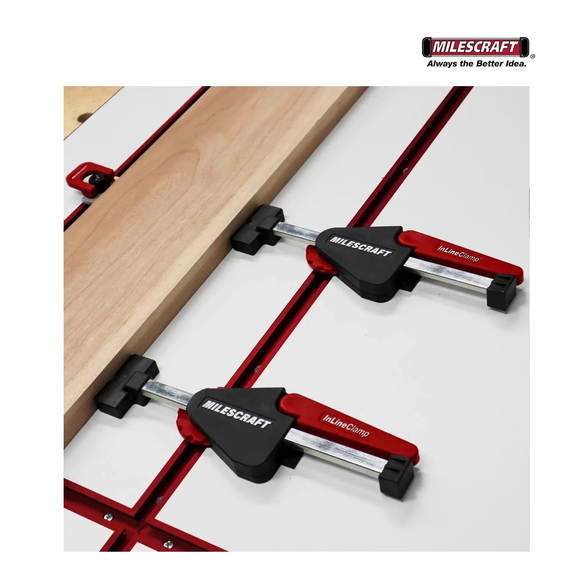 In-Lineclamps Milescraft horizontale spanners.