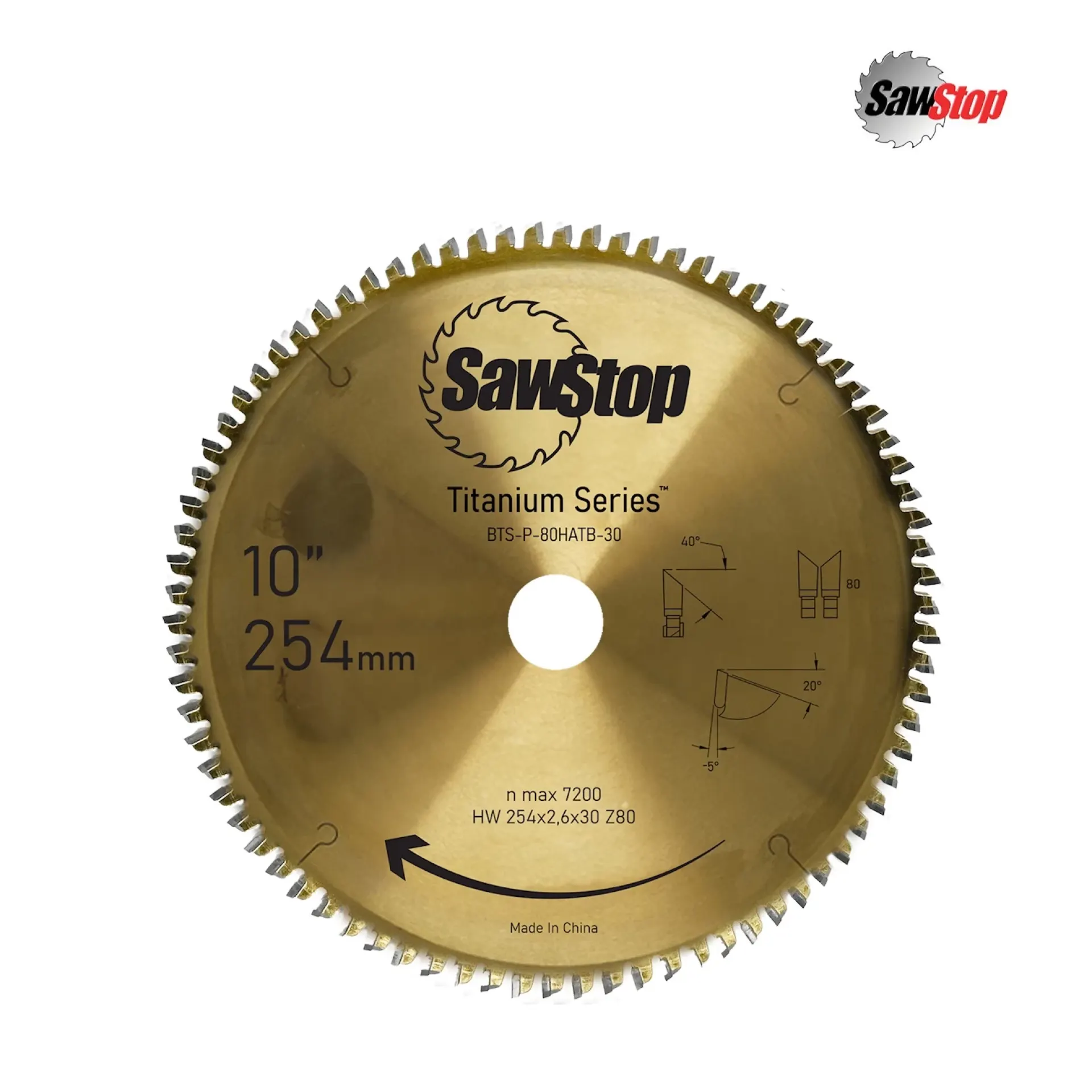 SawStop zaagblad titanium 80 T.