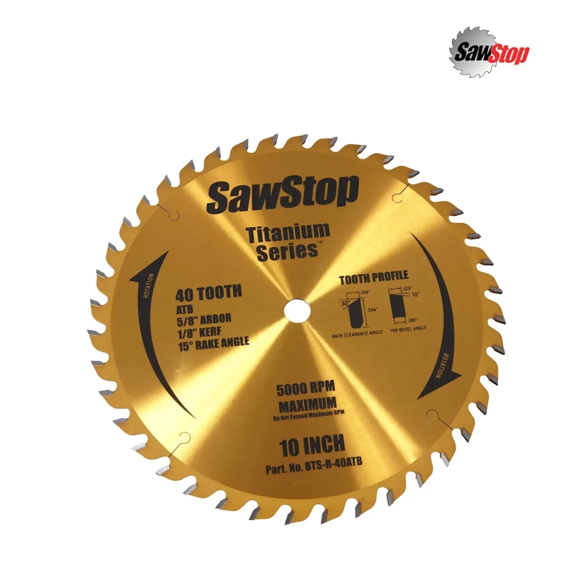 SawStop zaagblad titanium Z 40.