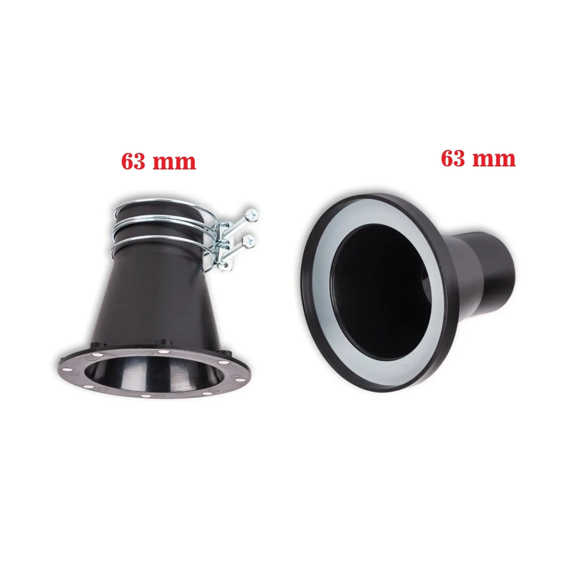 afzuigdarm koppelstuk magnetisch 63 - 63 mm.