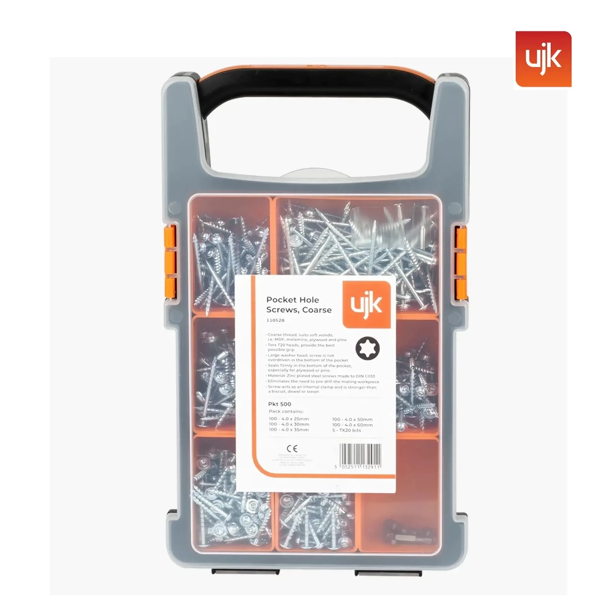 UJK pochet hole jig schroeven set.