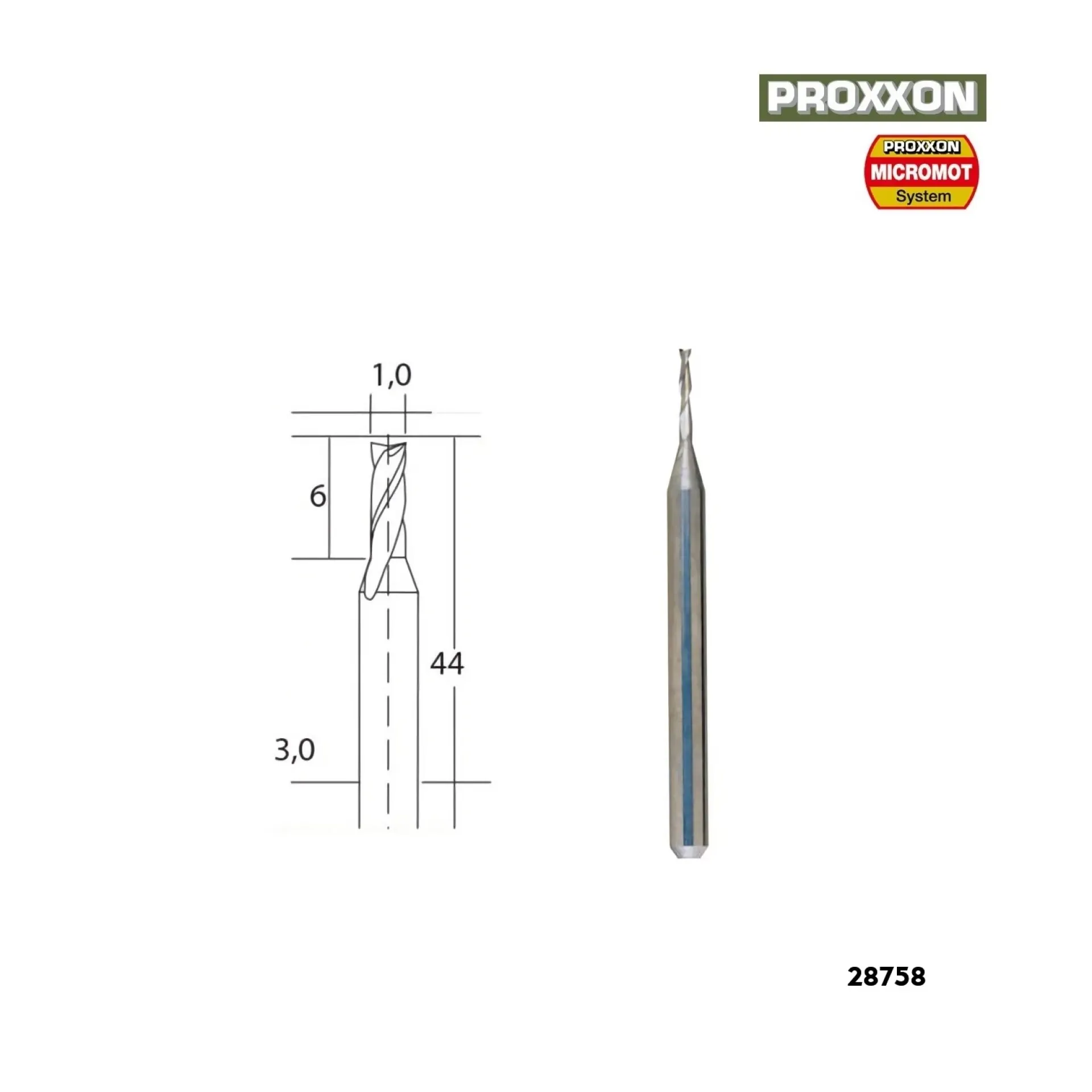 Proxxon freesje hardmetaal 1 mm.