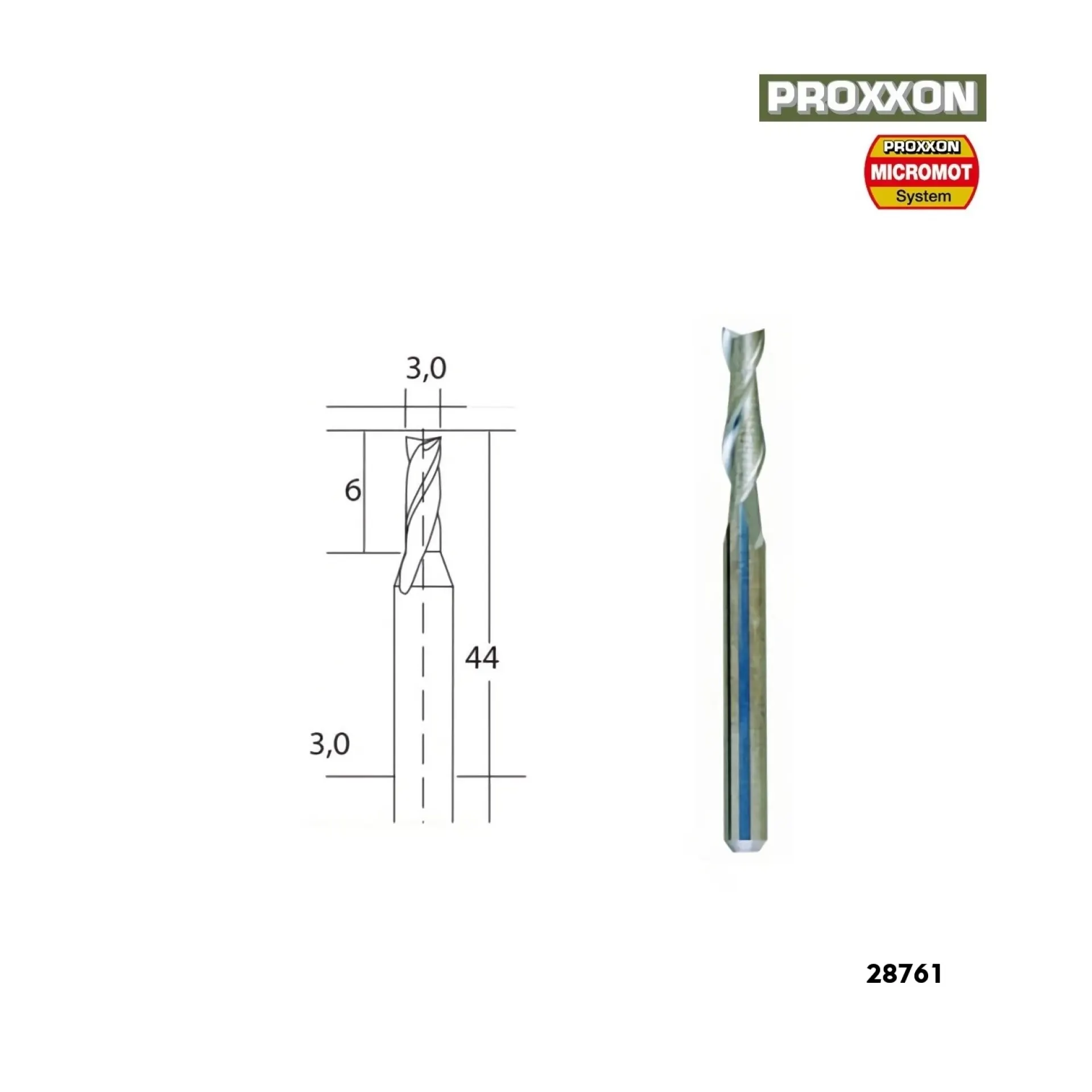 Proxxon freesje hardmetaal 3 mm.