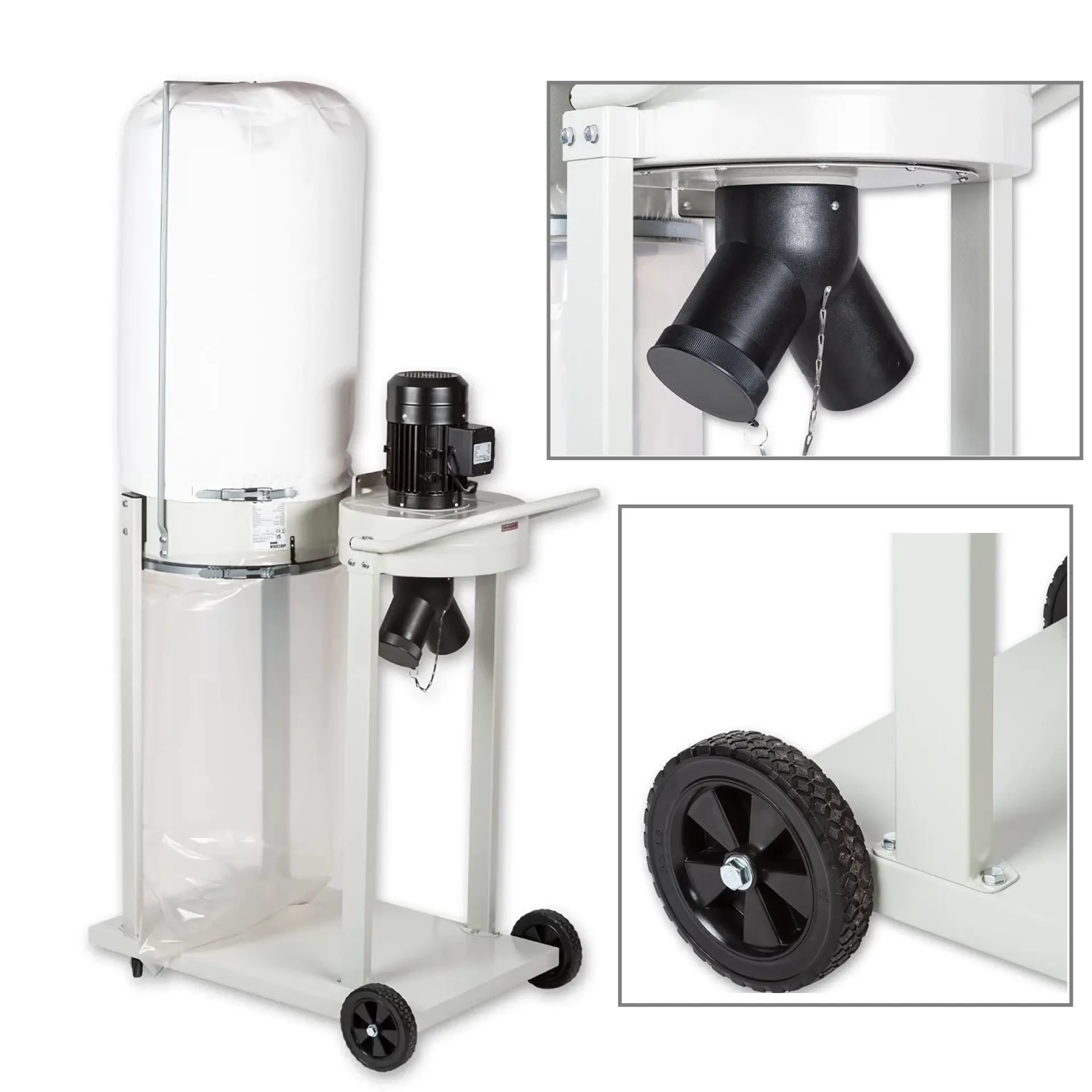 Stofafzuiging Axminster AW1500DE detail.