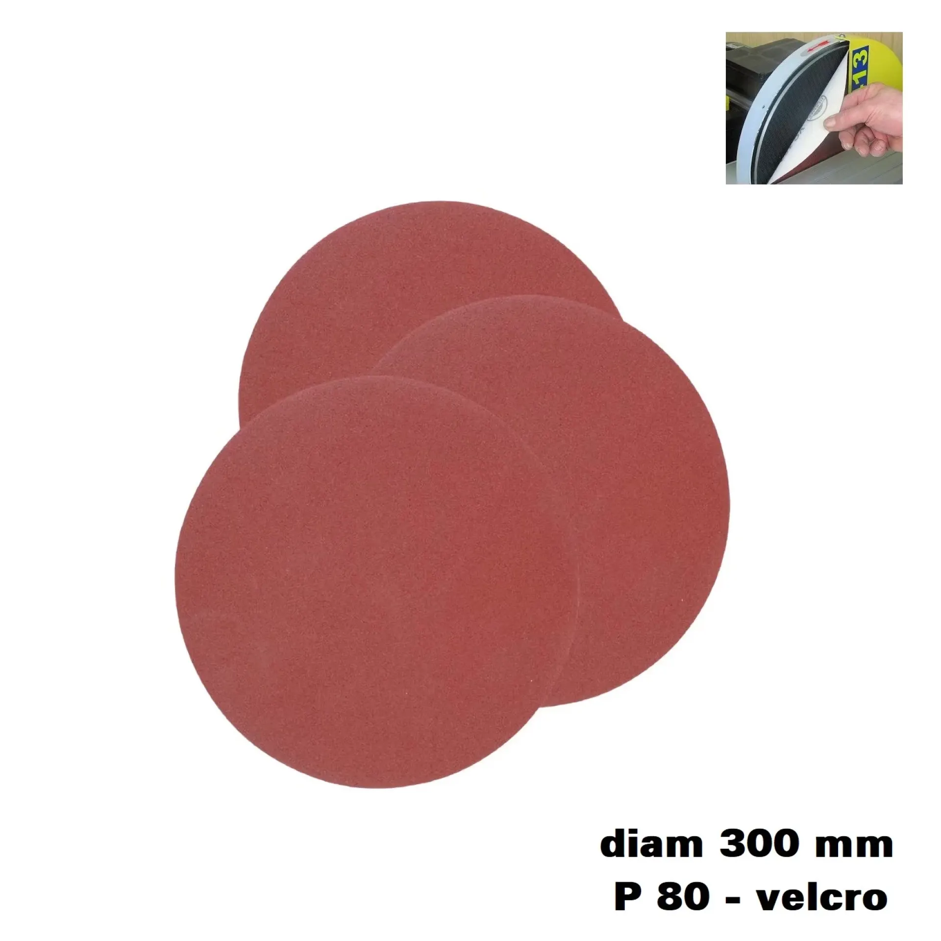 schuurschijf 300 mm velcro P 80.