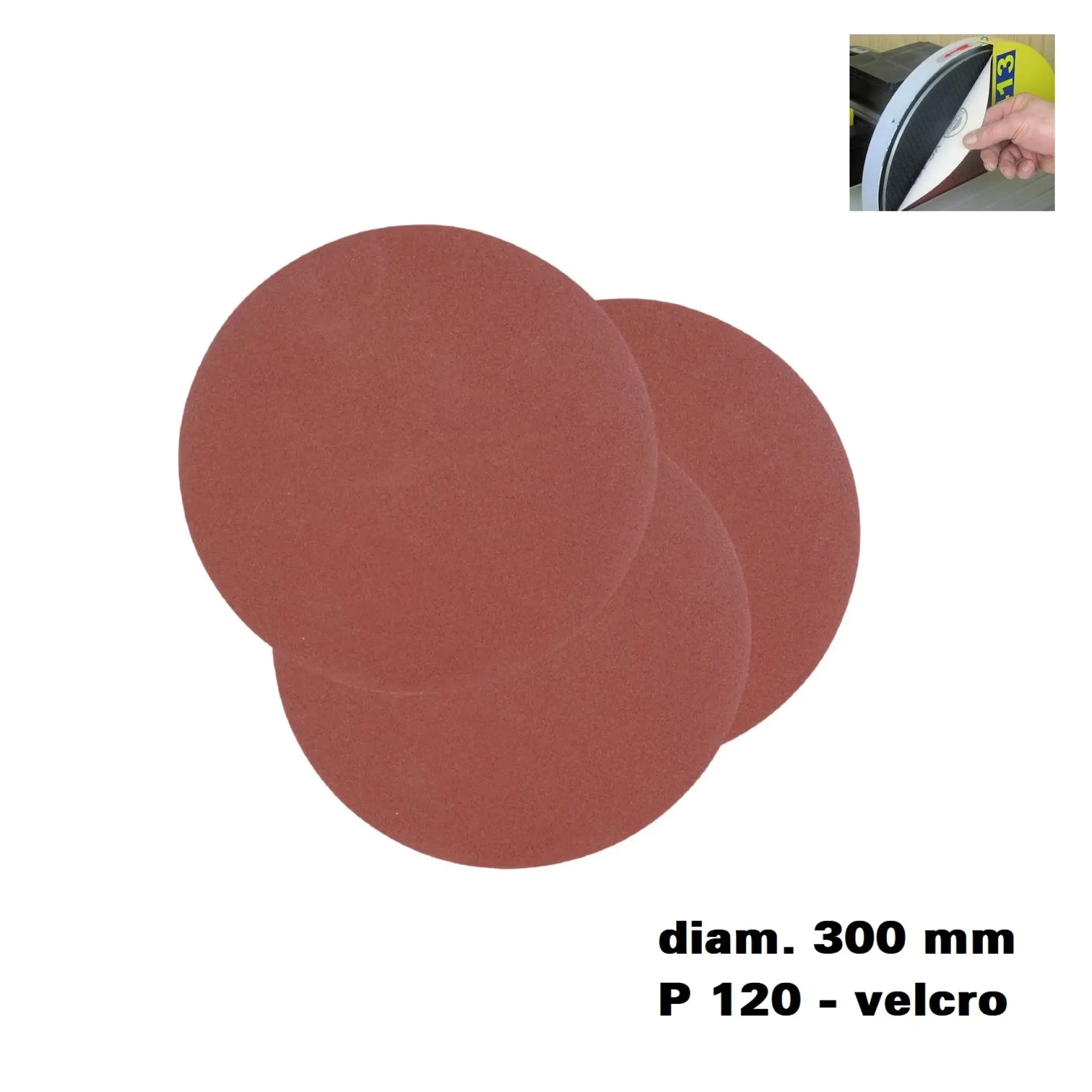 schuurschijf 300mm velcro P120.