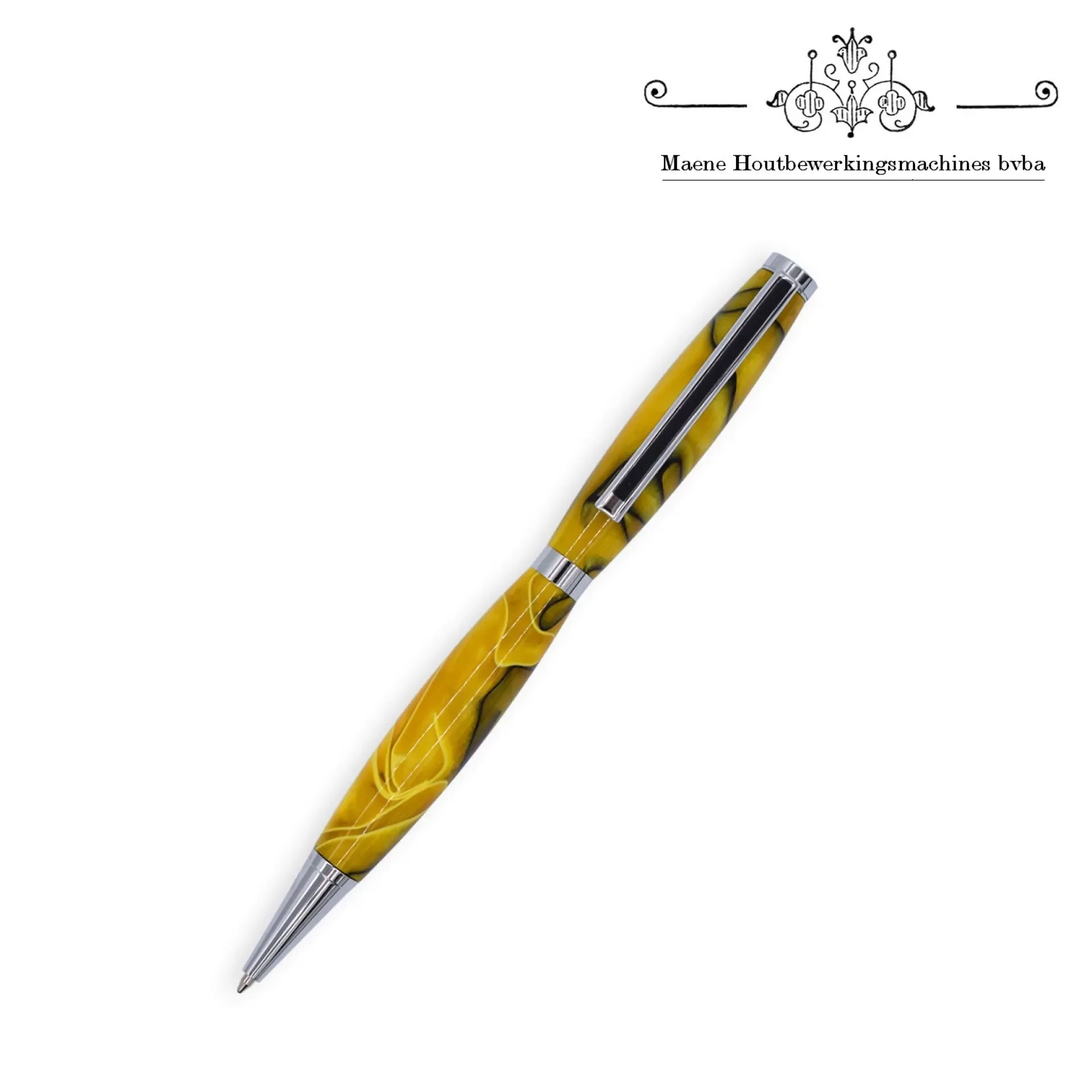 slimline balpen kit chrome zwarte streep.