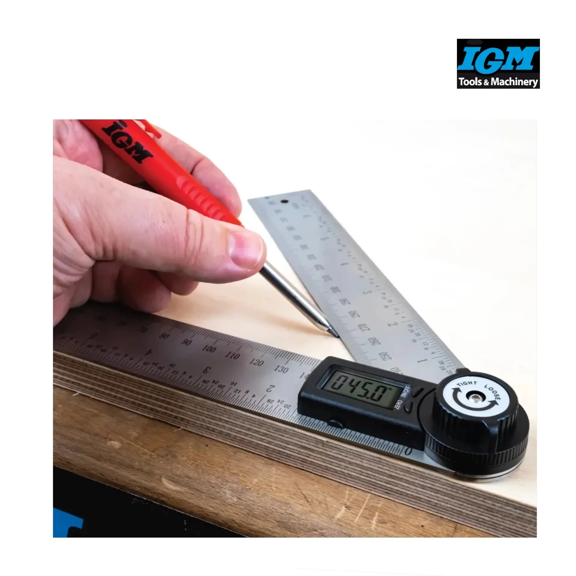 hoekmeter digitaal 200 mm.