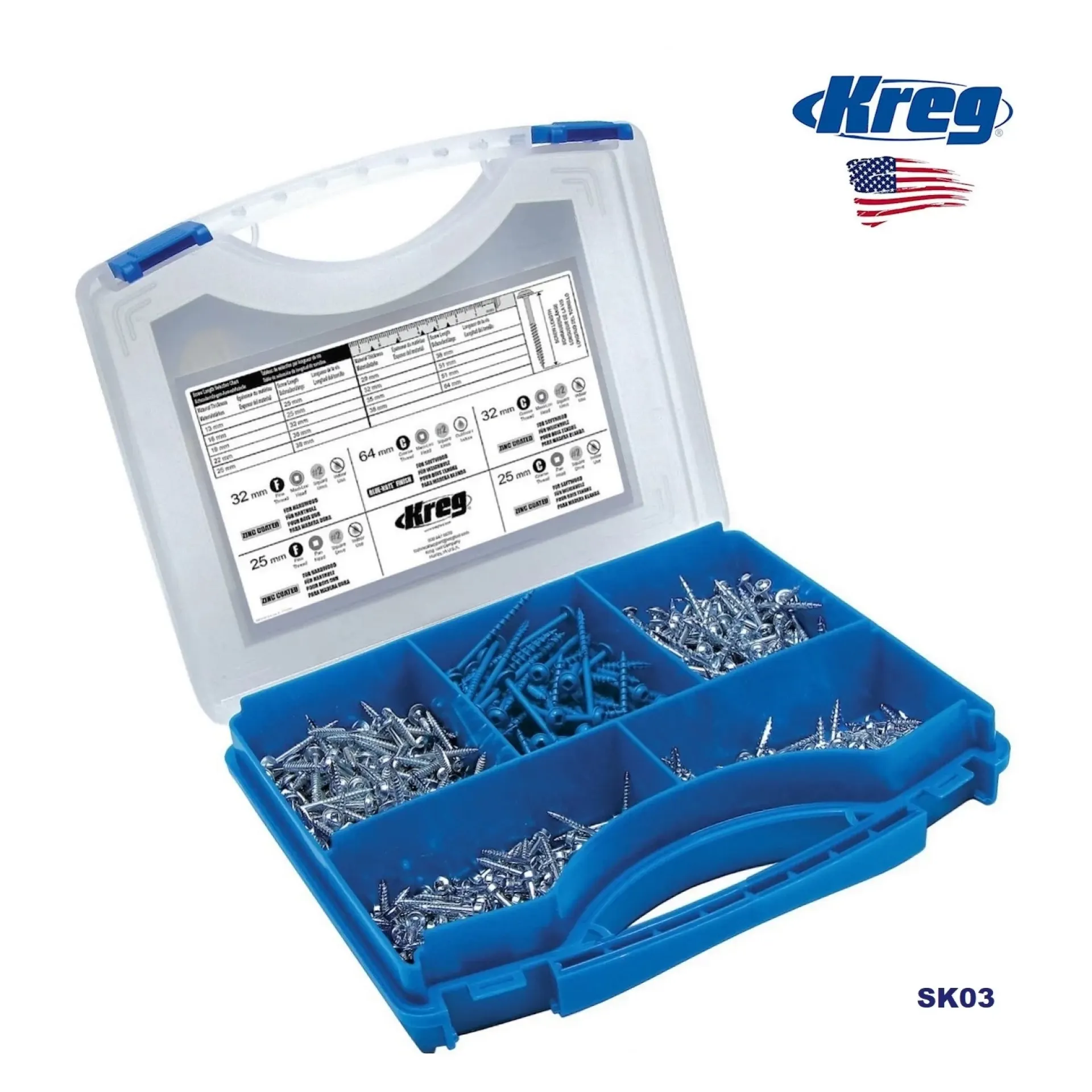Kreg schroeven koffer SK03.