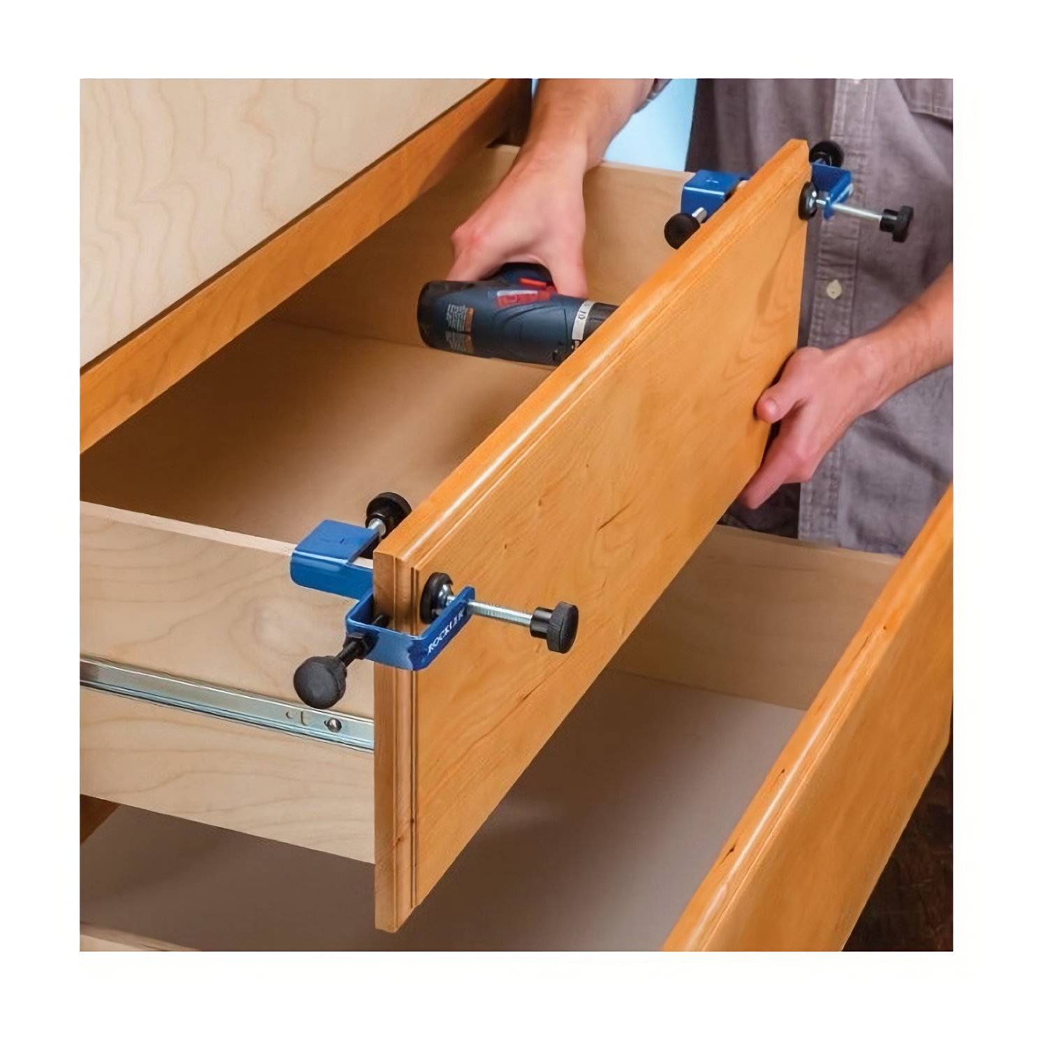 drawer_front_installation_clamps_Rockler