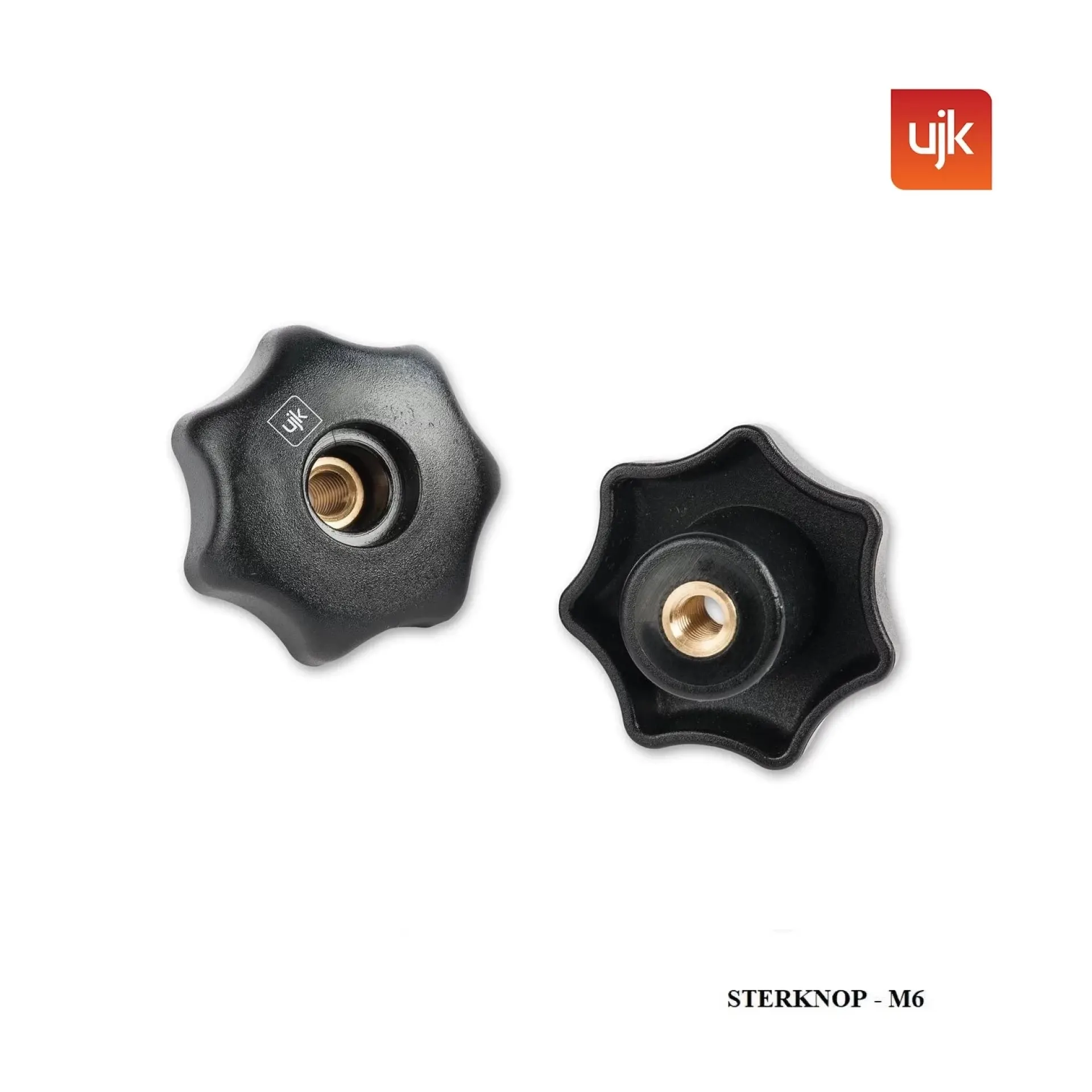 draaiknop M6 2 stuks.