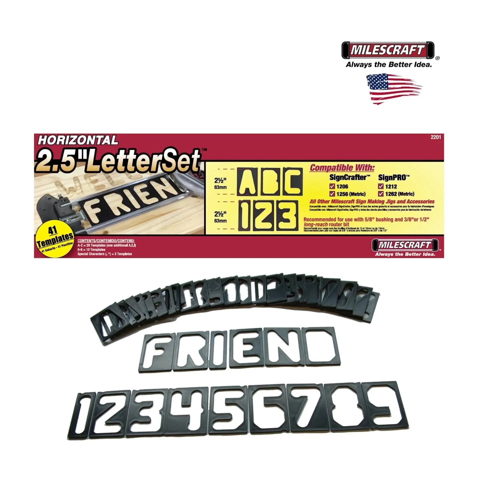 letterset 64 mm voor SignPro letterfrees.