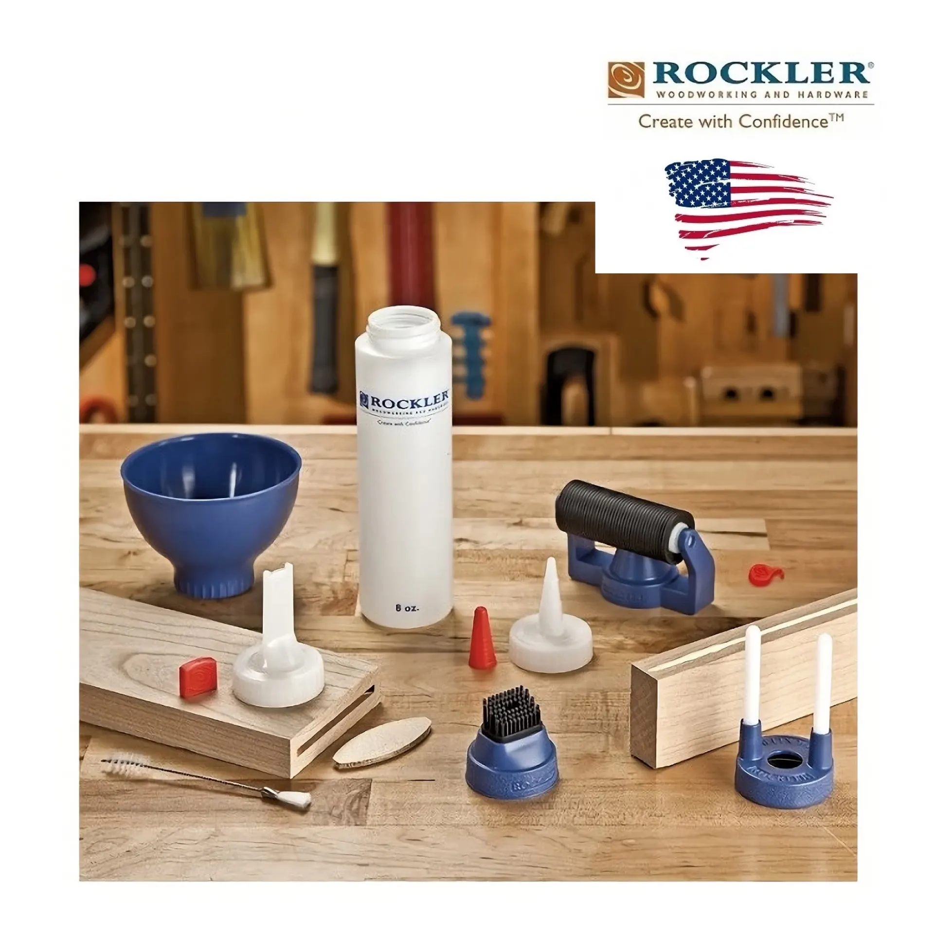 Rockler glue applicator set.
