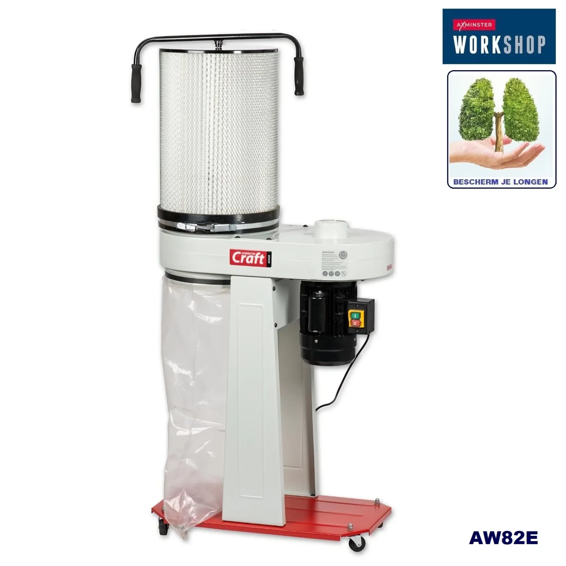 stofafzuiging Axminster AW82E met microfilter.